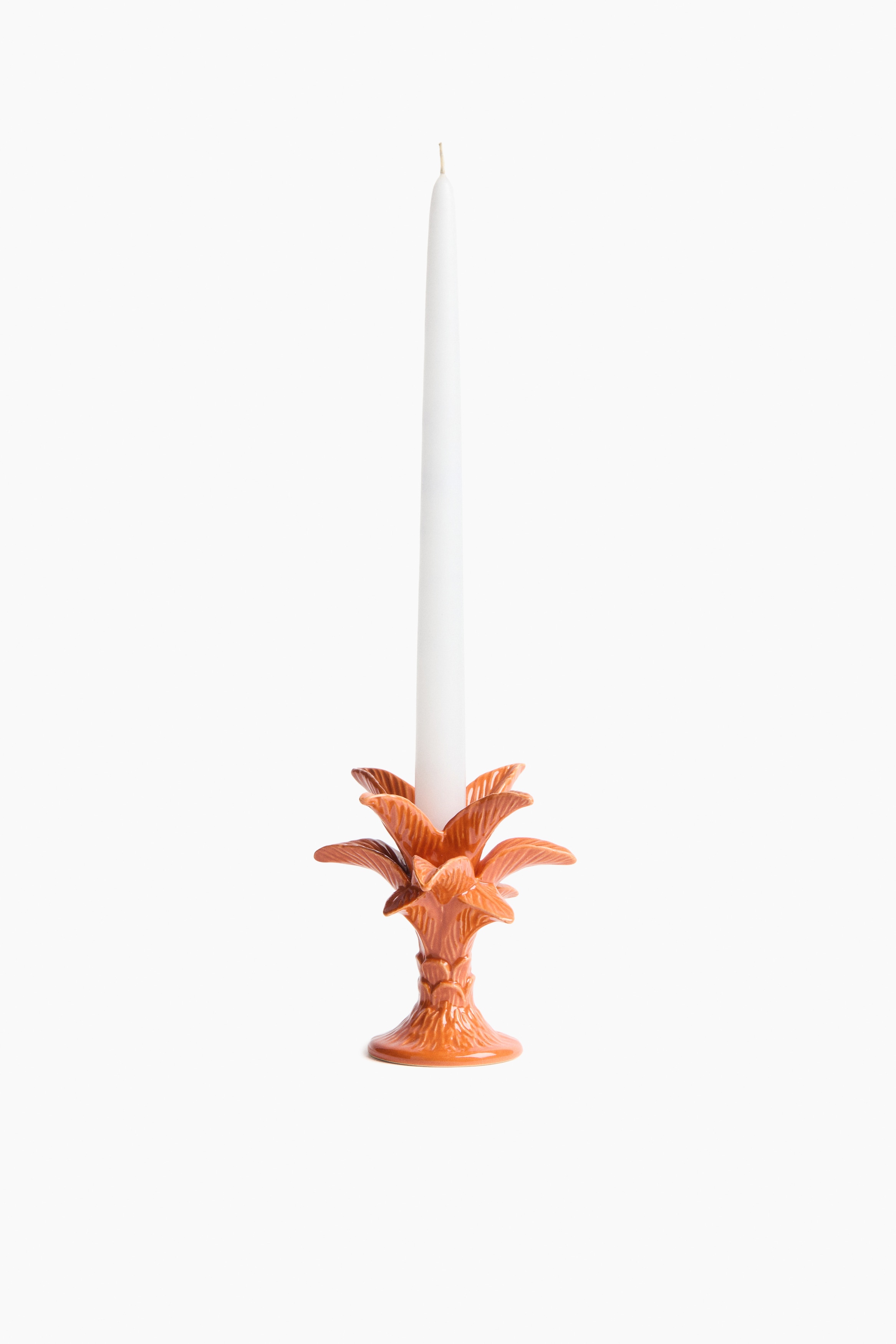 Kleiner Palmen-Kerzenständer - Orange