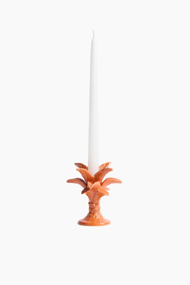 Liten palmformad ljusstake - Orange - 1