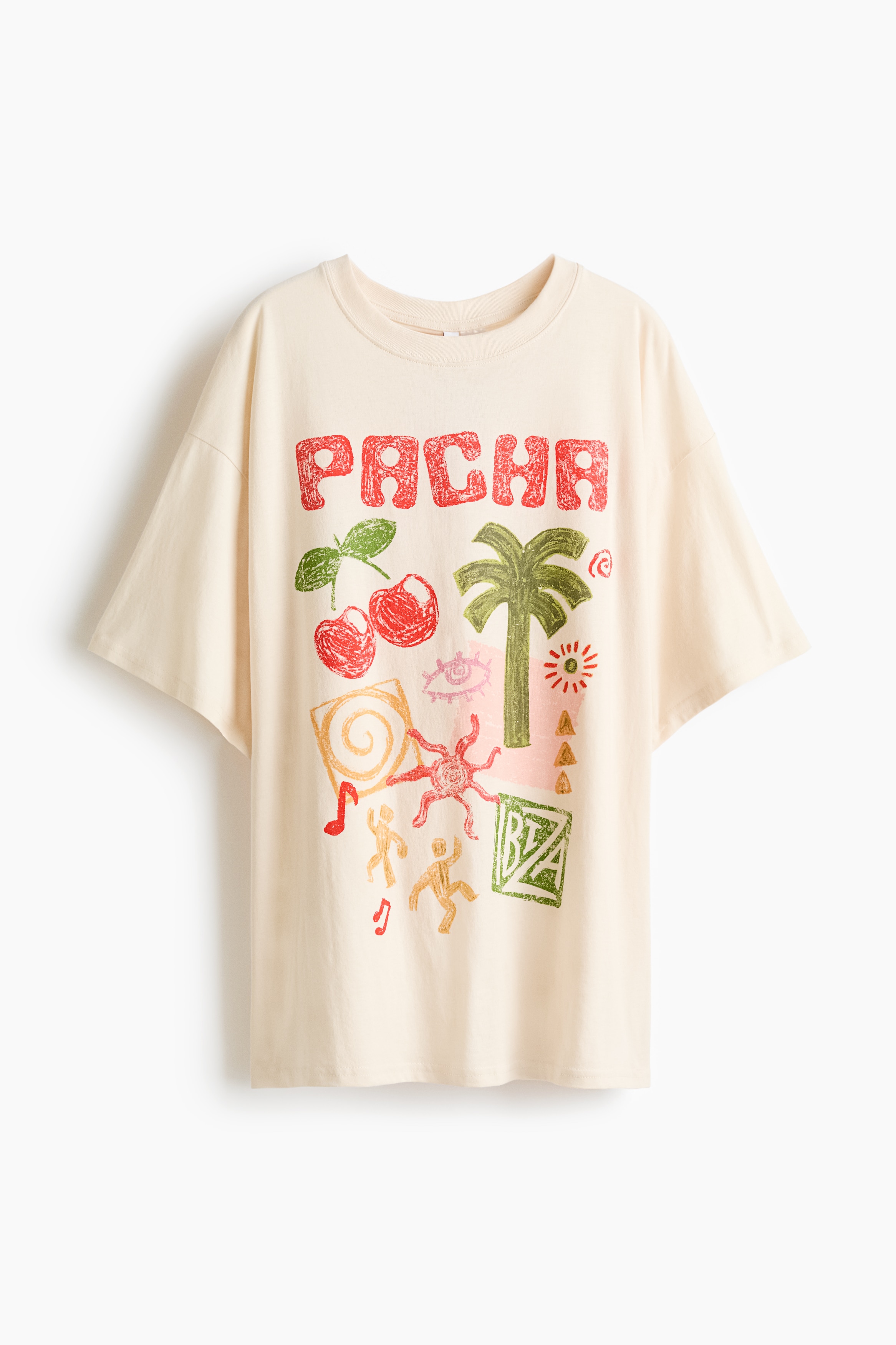 Oversized print-motif T-shirt - Cream/Pacha/Dark brown/Pacha/Orange/Pacha/Green/Woodstock/Black/Pink Floyd/Grey/Capri/Light orange/Grateful Dead/Light steel blue/The Cure/Dark grey/Nirvana/Beige/The Smashing Pumpkins