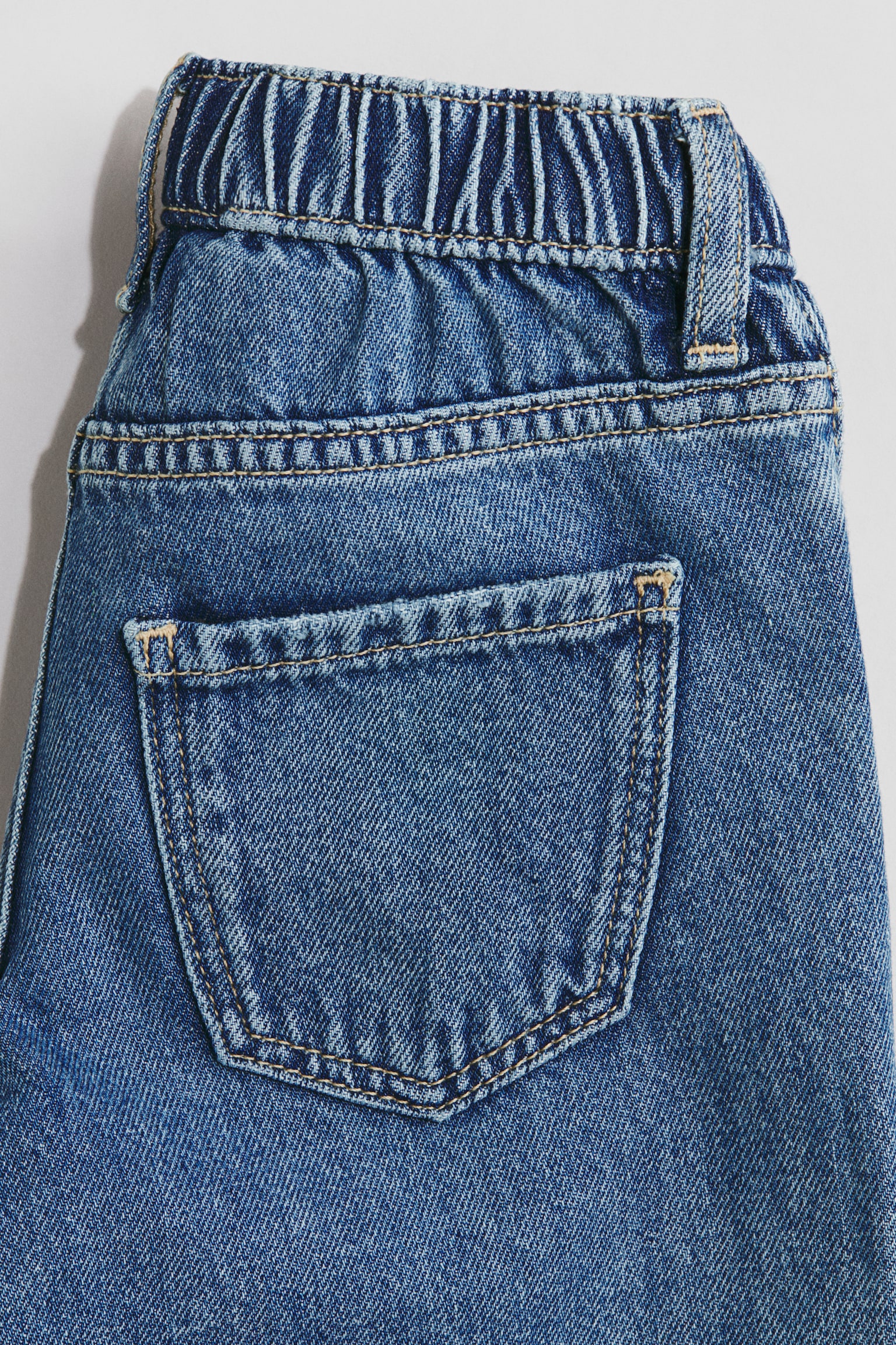 Детские джинсы H&M Loose-Fit Ruffle-Trimmed, цвет: Джинсовый синий — фото 2