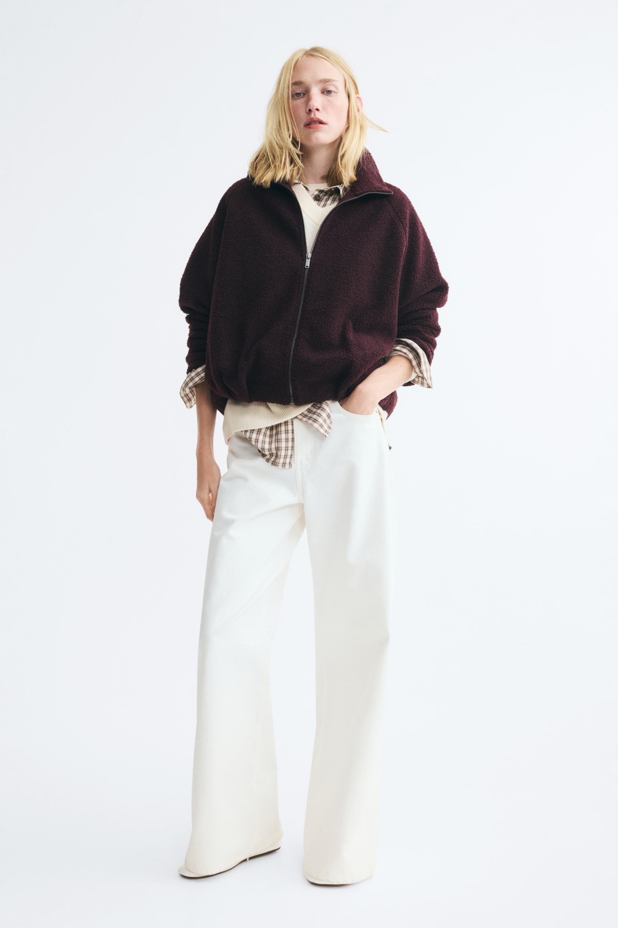 Veste en tissu peluche