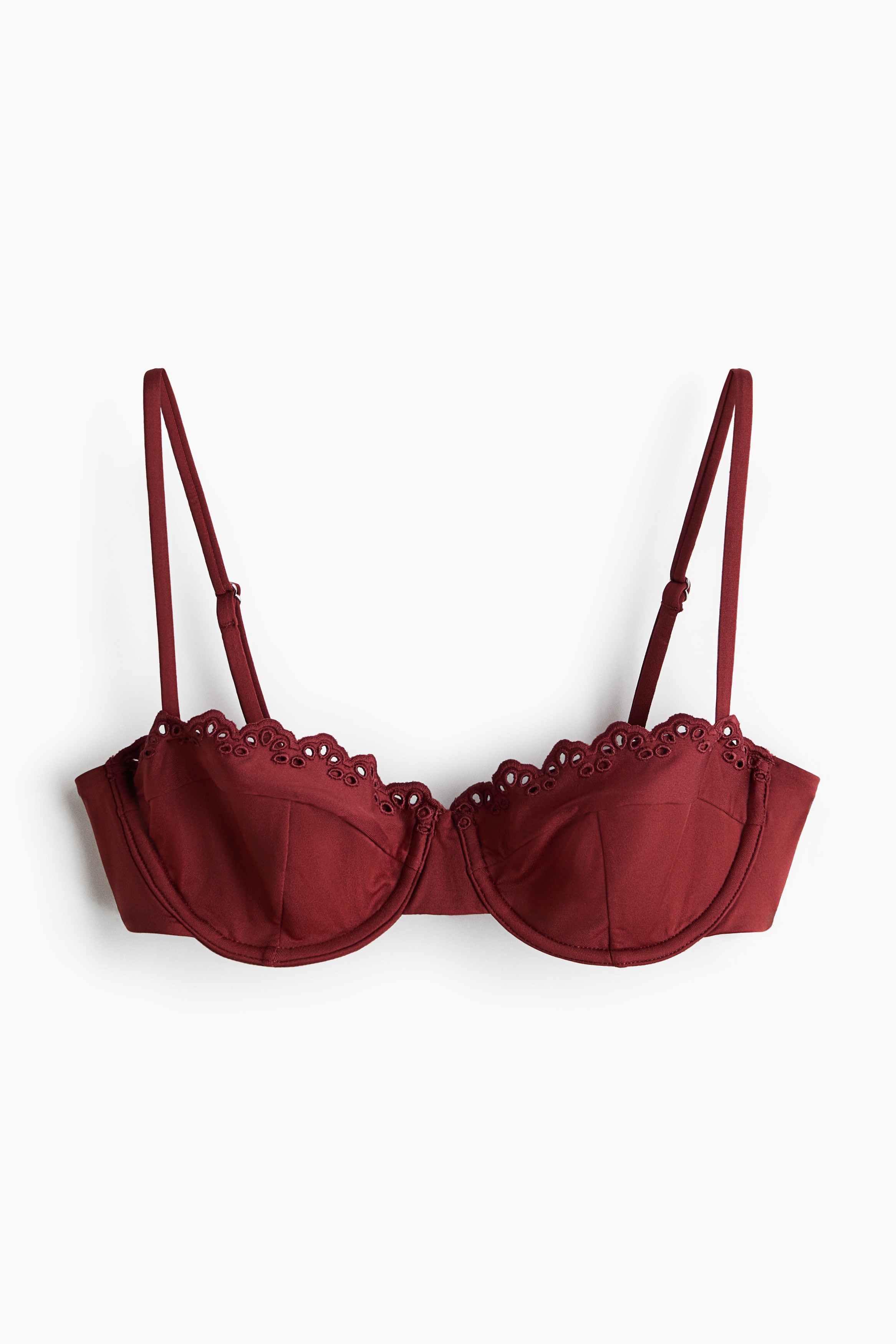 Top bikini a balconcino - Rosso scuro