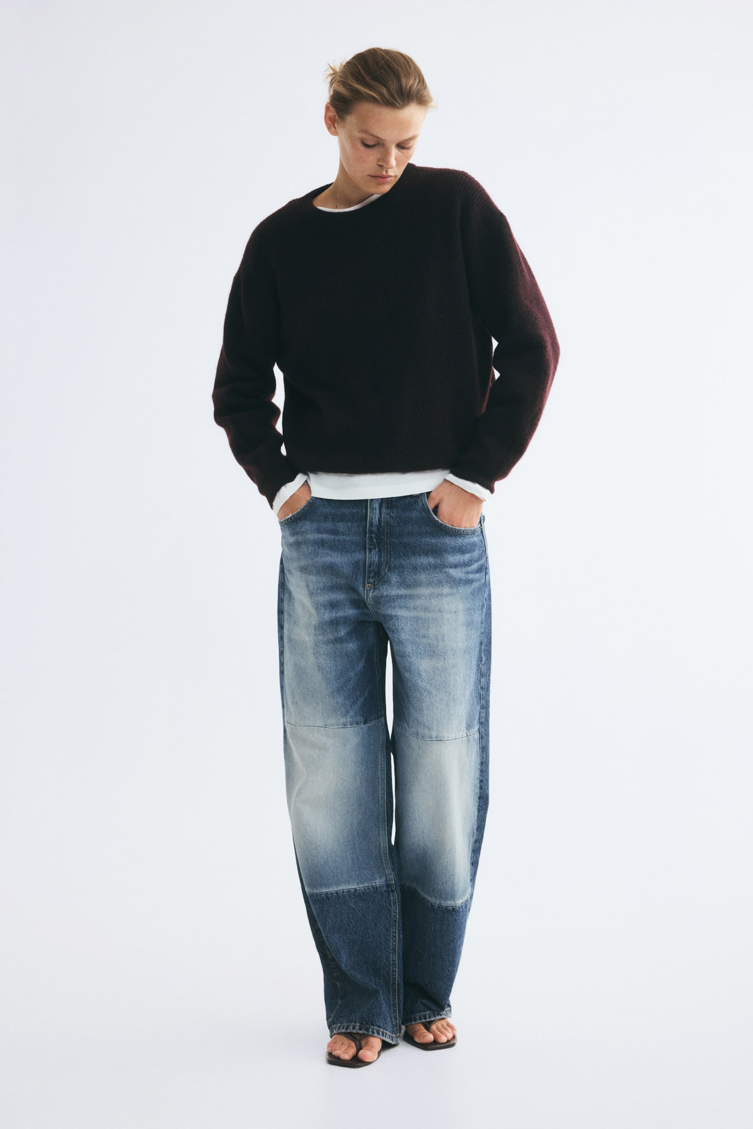 Женский свитер H&M Sweater, цвет: Бордовый — фото 3