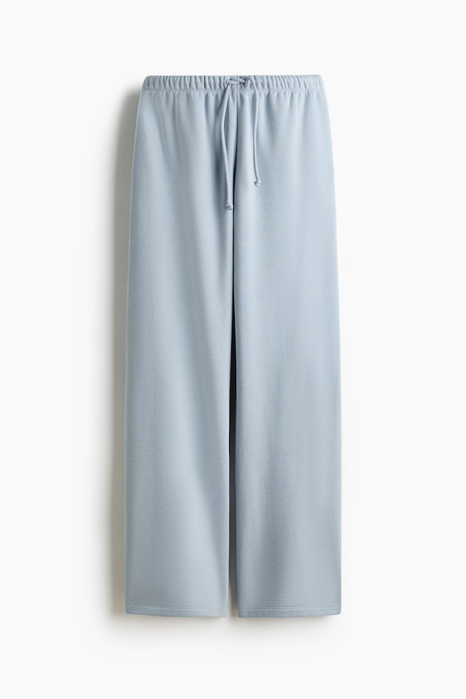 Wide-leg Joggers - Light dusty blue/Black/Gray melange/Light gray melange/Dark pigeon blue/Navy blue/Dark brown/Plum red/Dark gray/Light pink/Rust red/Light pink/White/Light gray melange/Green - 1