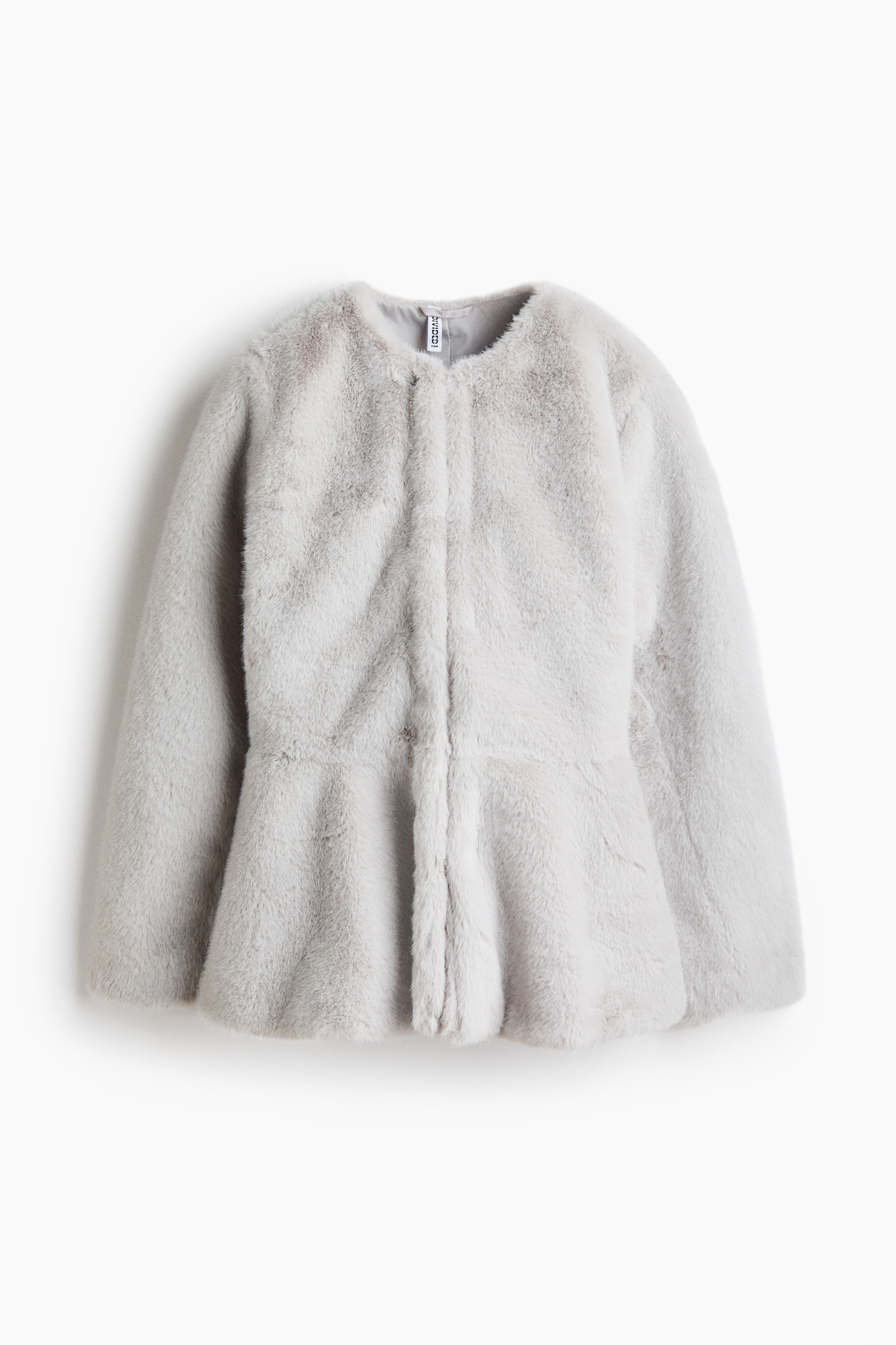 Teddyfleece-Jacke mit Peplum