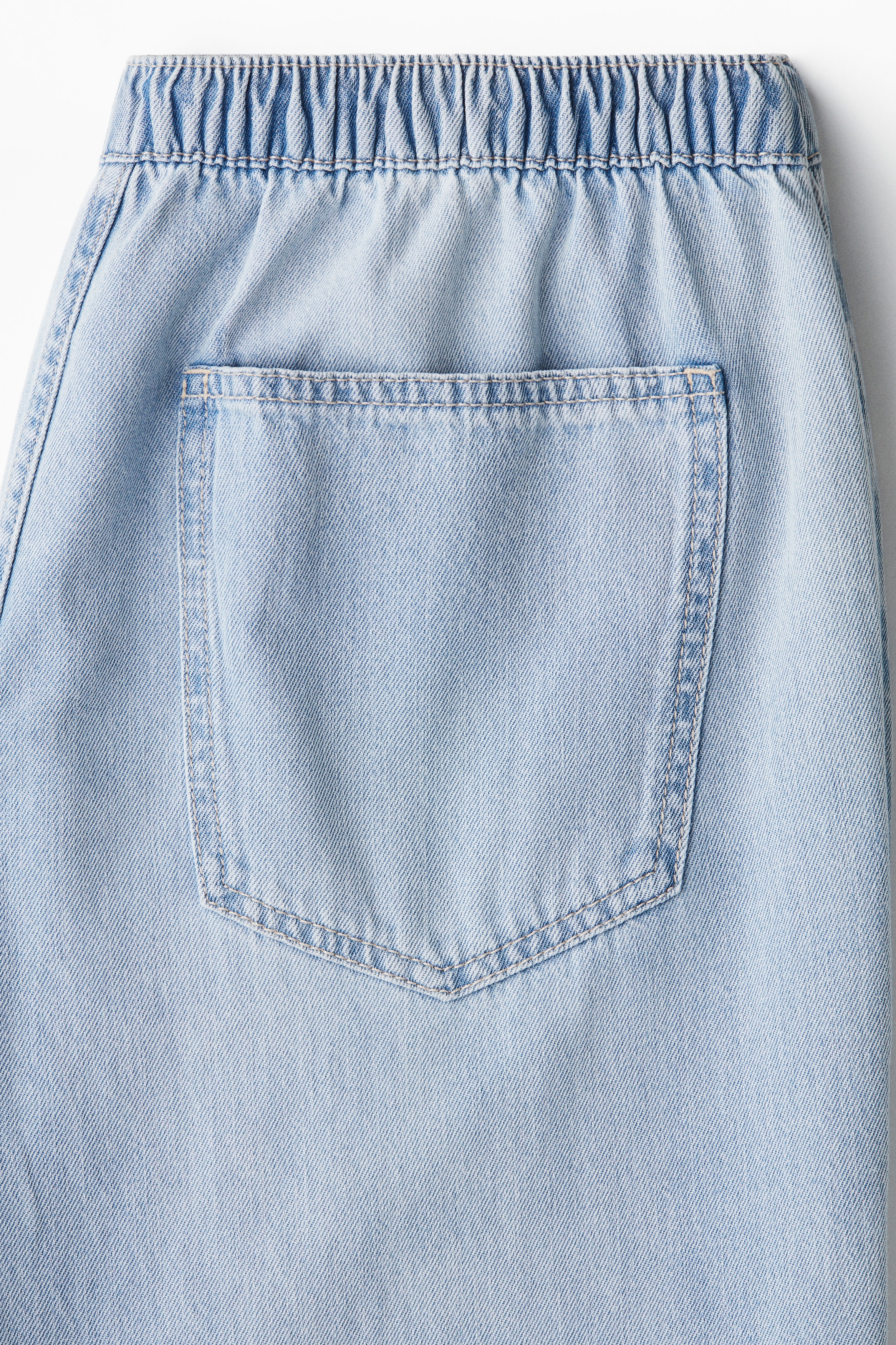 Denim drawstring trousers