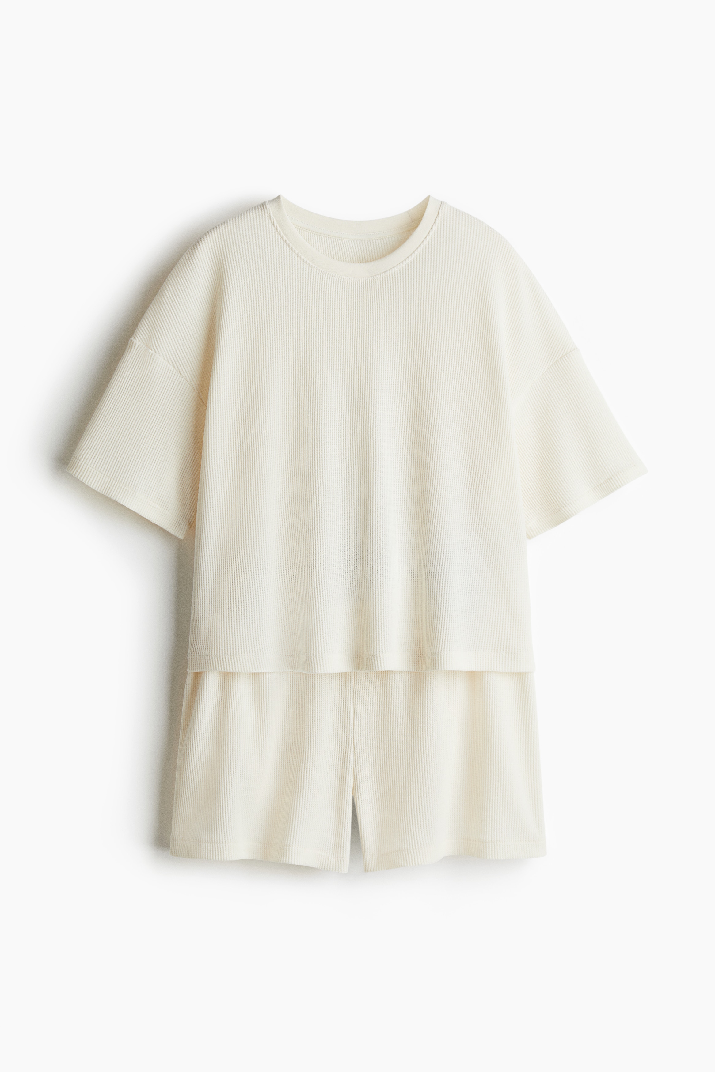 Komplet za spavanje vafl tkanja - Krem