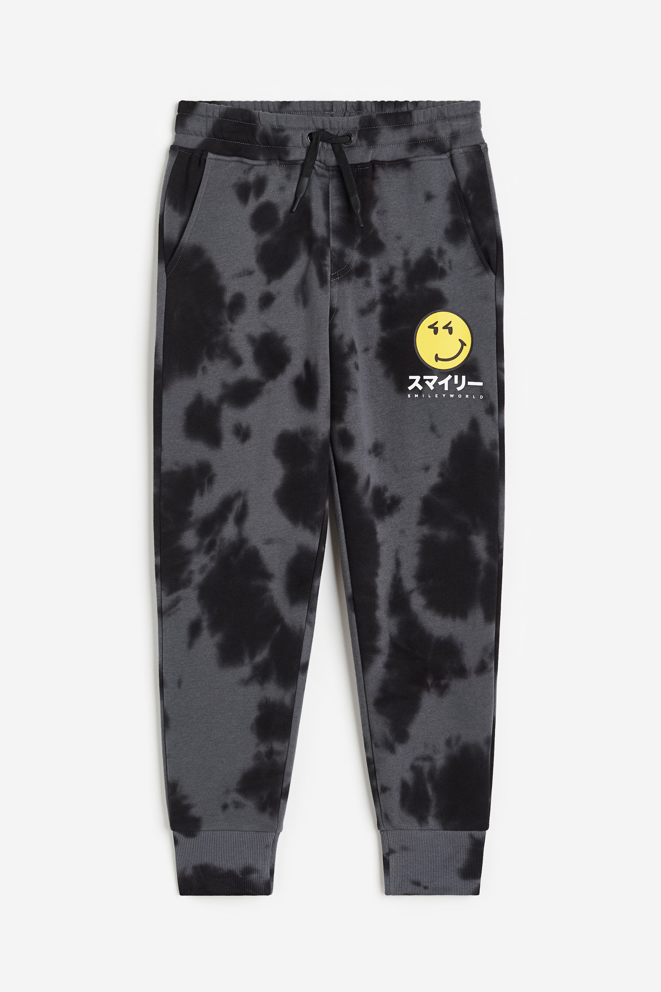 View larger image: Printed joggers - Dark grey/SmileyWorld® - Kids | H&M HK 1