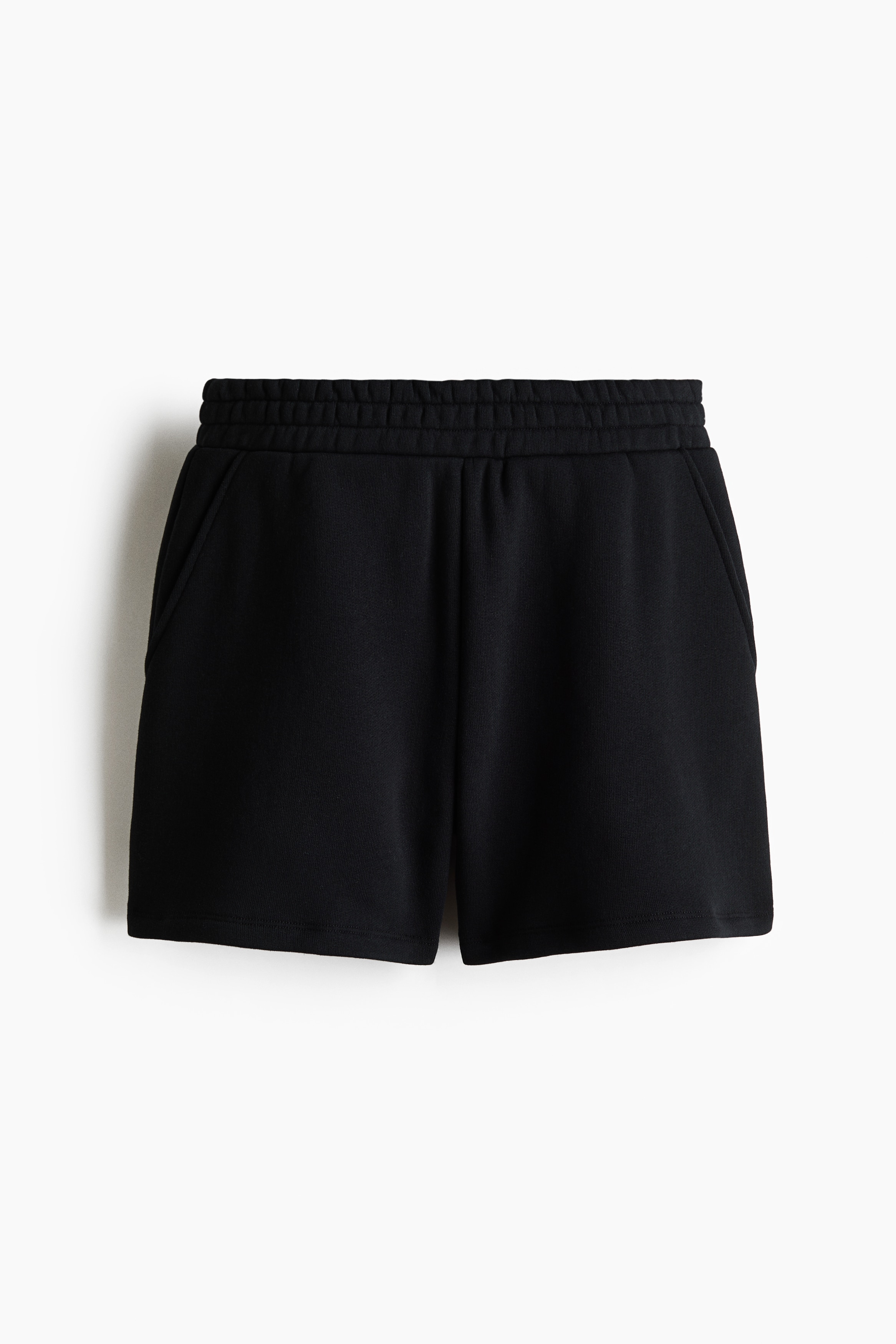 Shorts in felpa di cotone - Nero