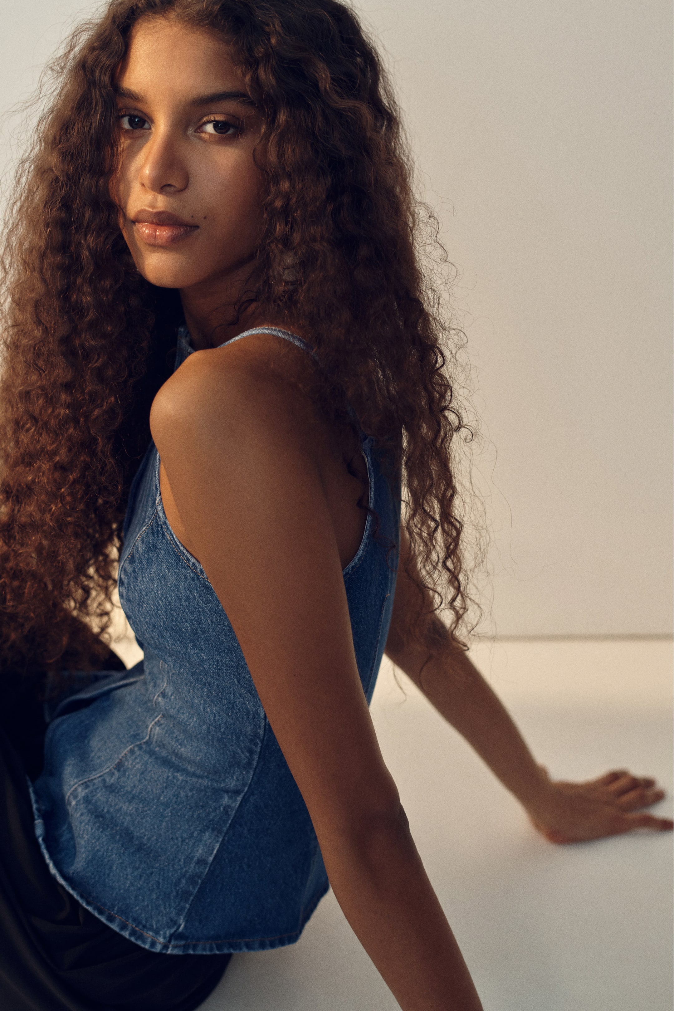 Veste sans manches en denim