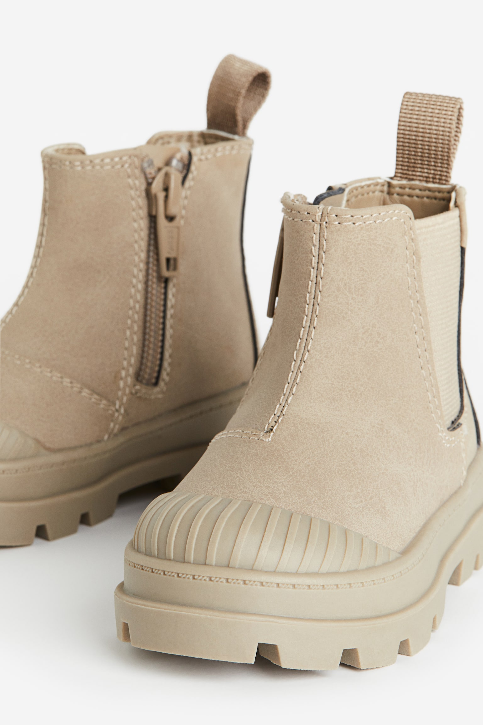 Chunky Chelsea Boots - Beige - 4