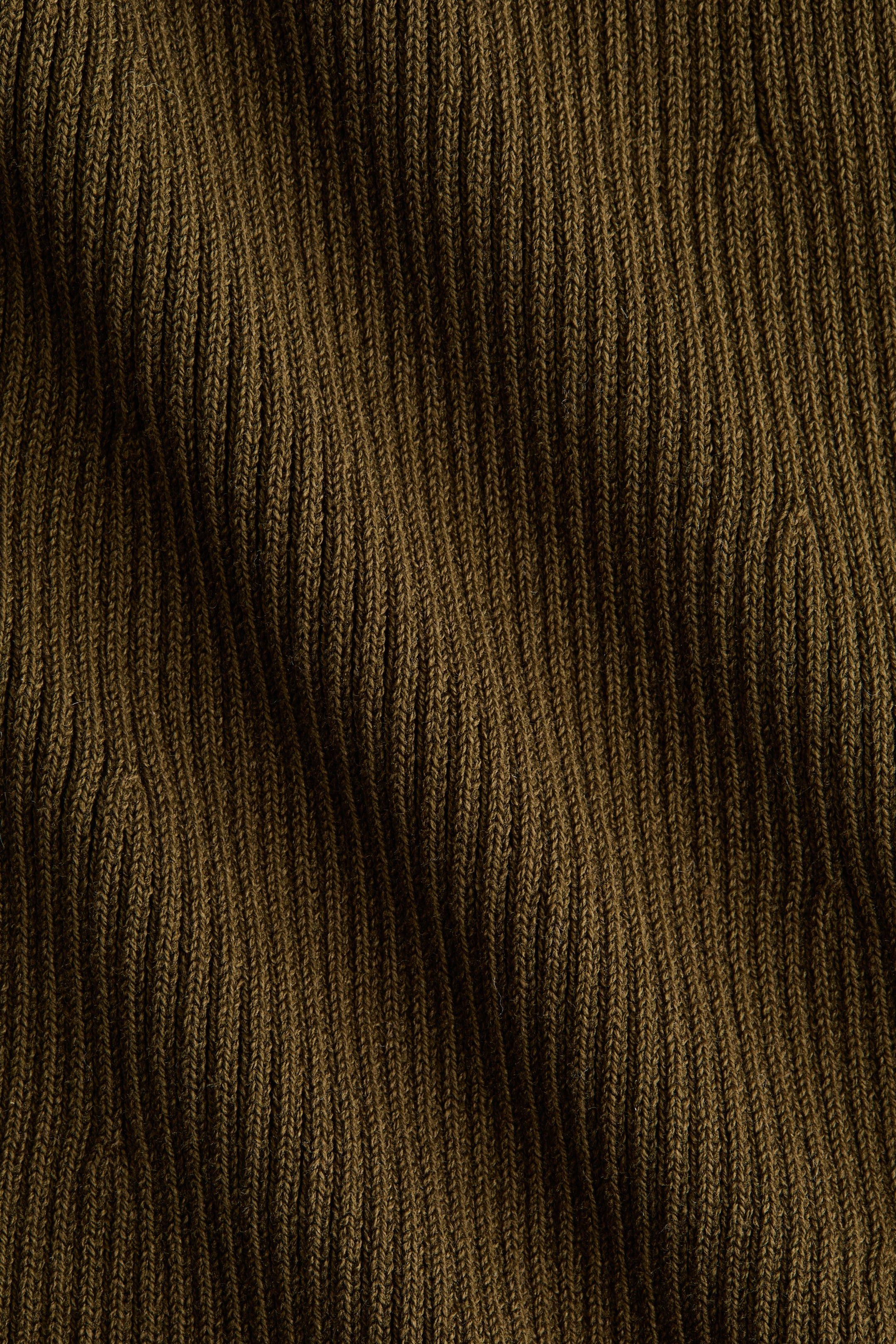 Rib-Knit Dress with Flared Skirt