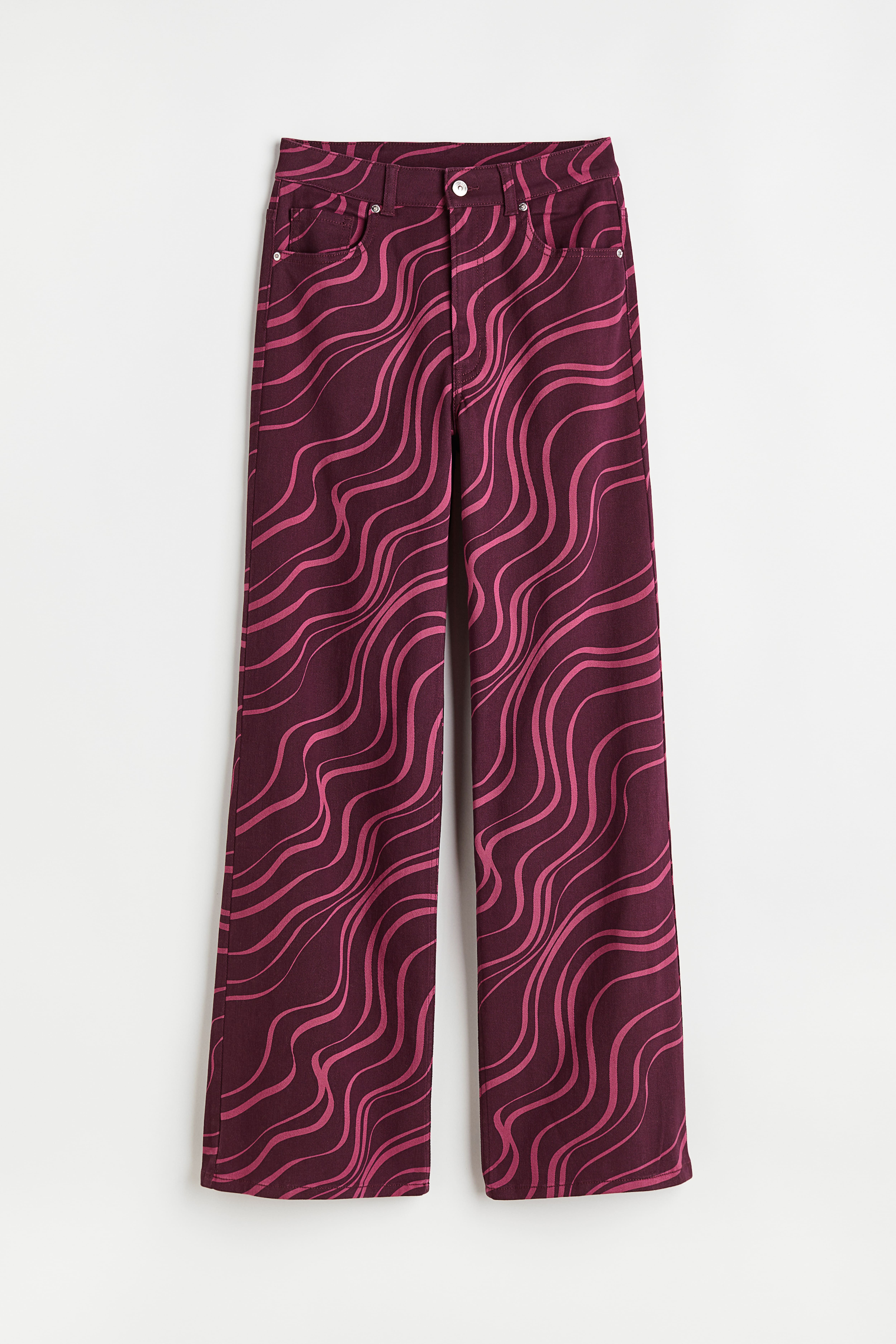 H&m burgundy trousers best sale