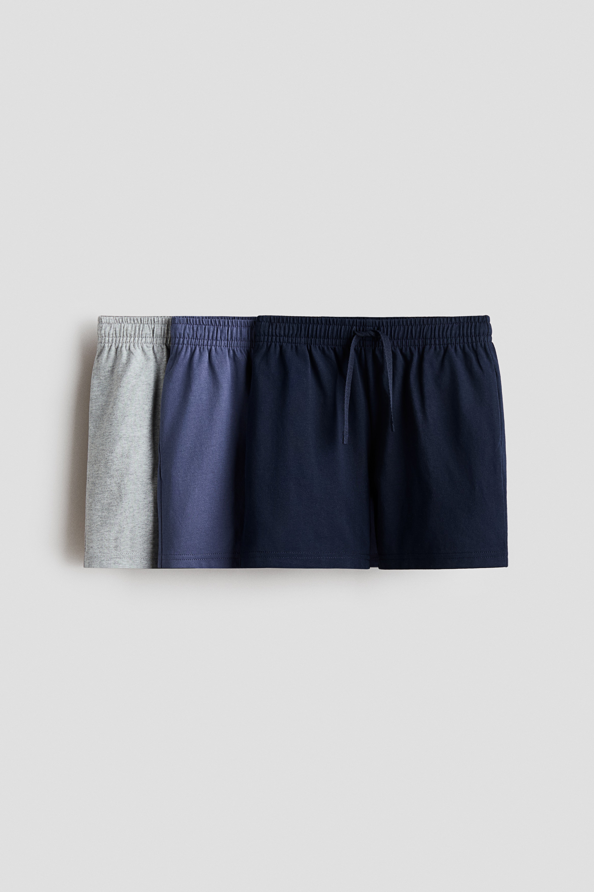 H & M - 3er-Pack Shorts aus Baumwolljersey - Blau - Kinder