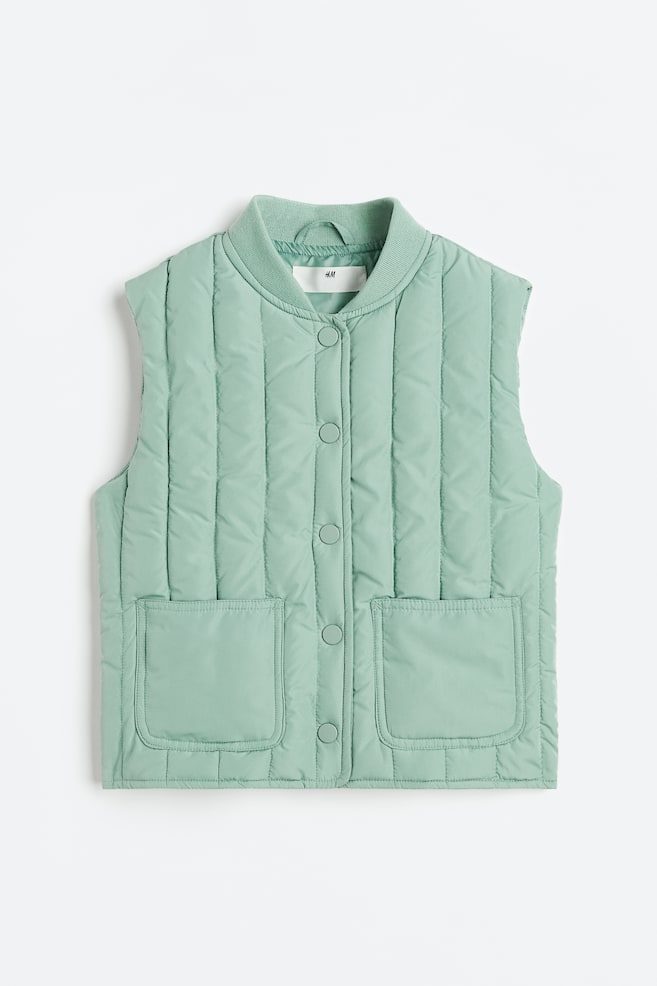 Quilted gilet - Light green - 1