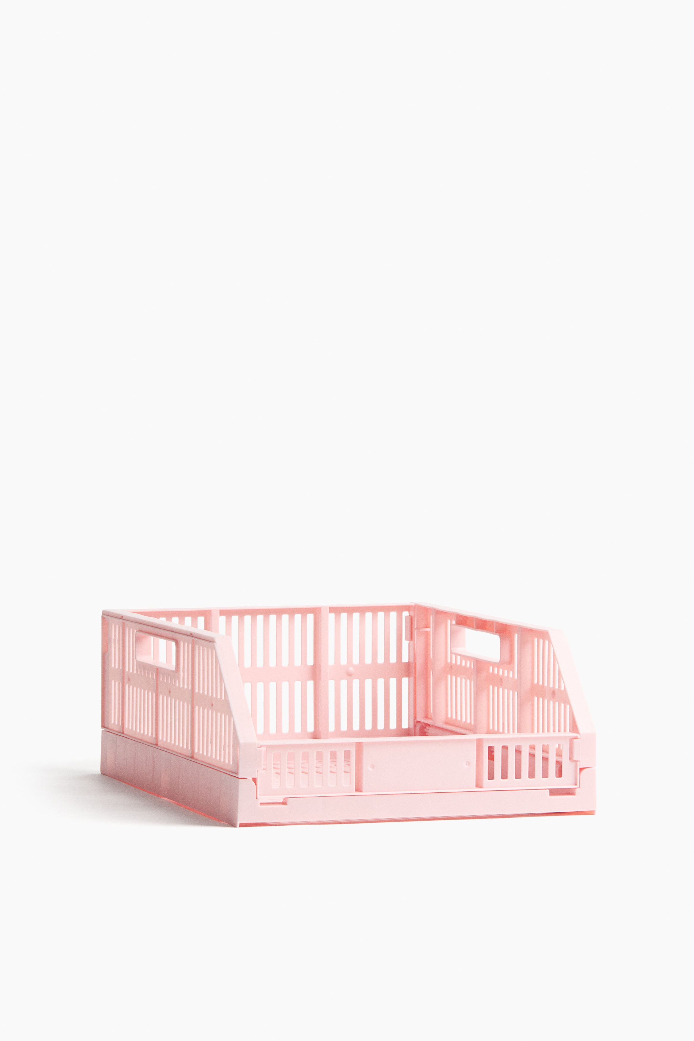 Foldable Plastic Paper Organizer - Light pink/Light beige