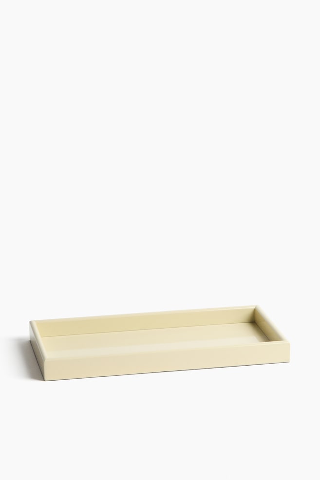 Rectangular tray - Light yellow/Pink - 1