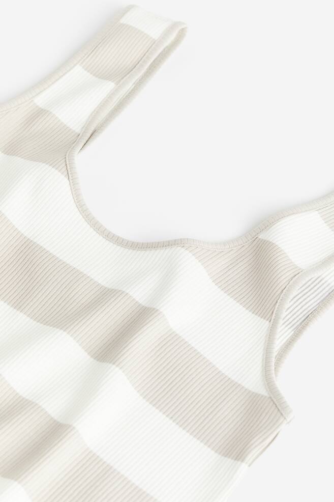 Ribbed dress - Light beige/Striped/Black/White striped/Light grey marl/Red/White striped/dc - 6