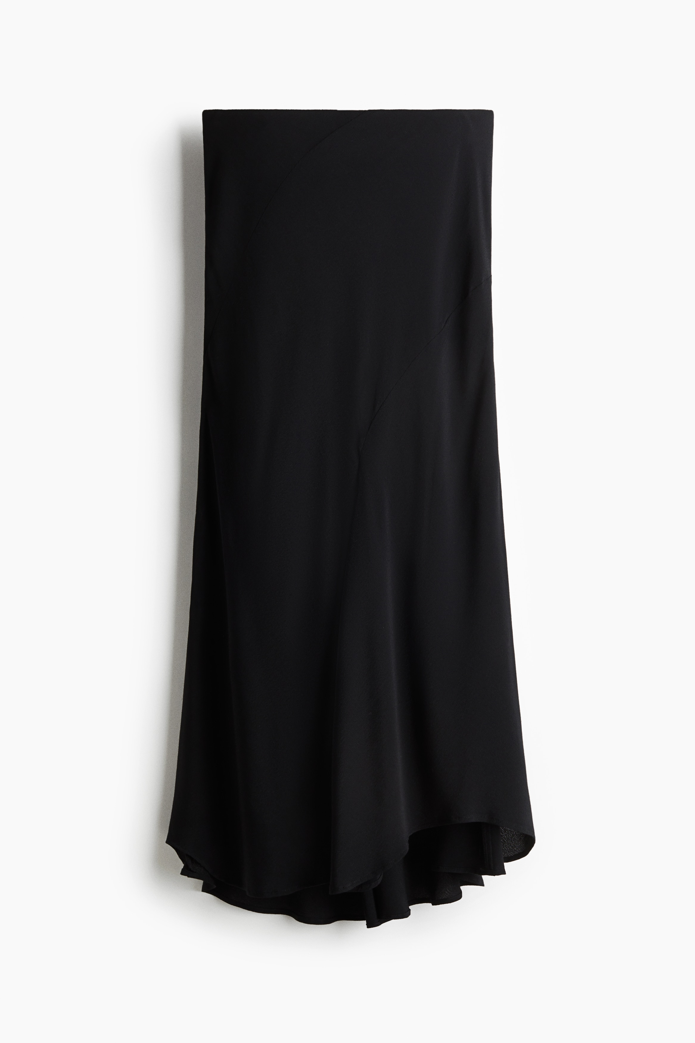 Gonna midi asimmetrica - Nero/Rosa polvere