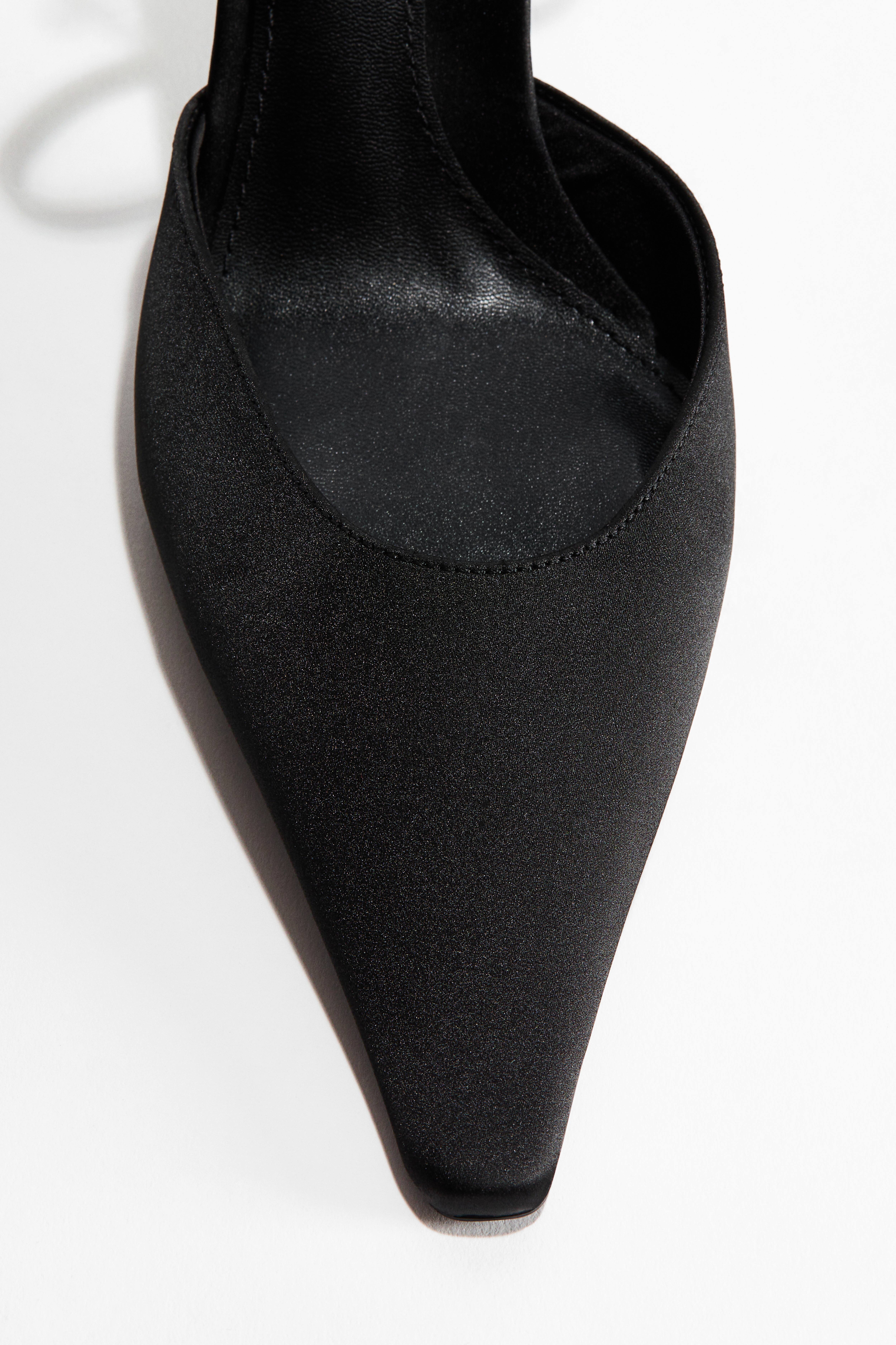 Pointed Satin Pumps