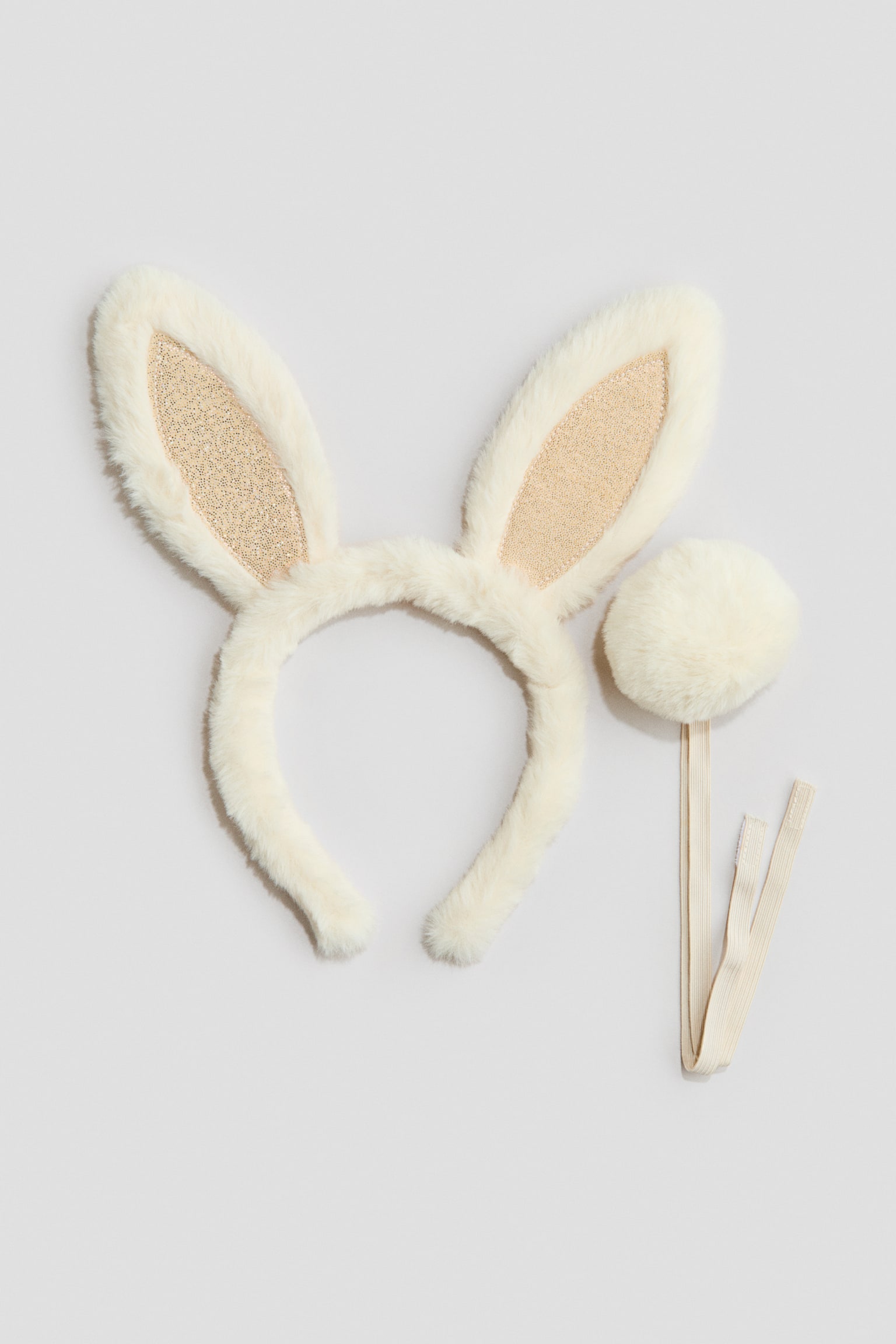 Puszysty zestaw na bal przebierańców 2-częściowy - Biały/Królik/Jasnoróżowy/Kot