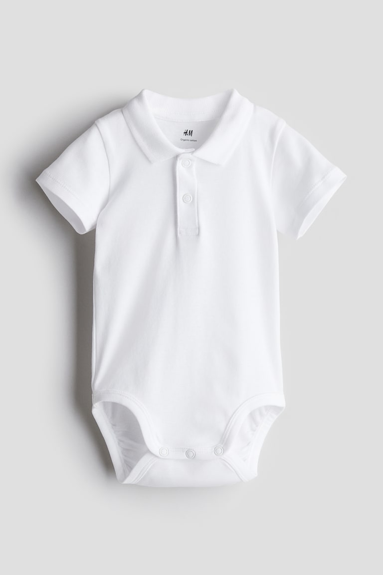 Collared bodysuit White Kids H&M IN