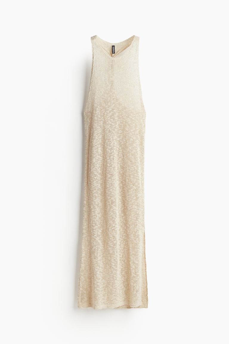 Women's Light beige Twist-detail crochet-look dress | H&M