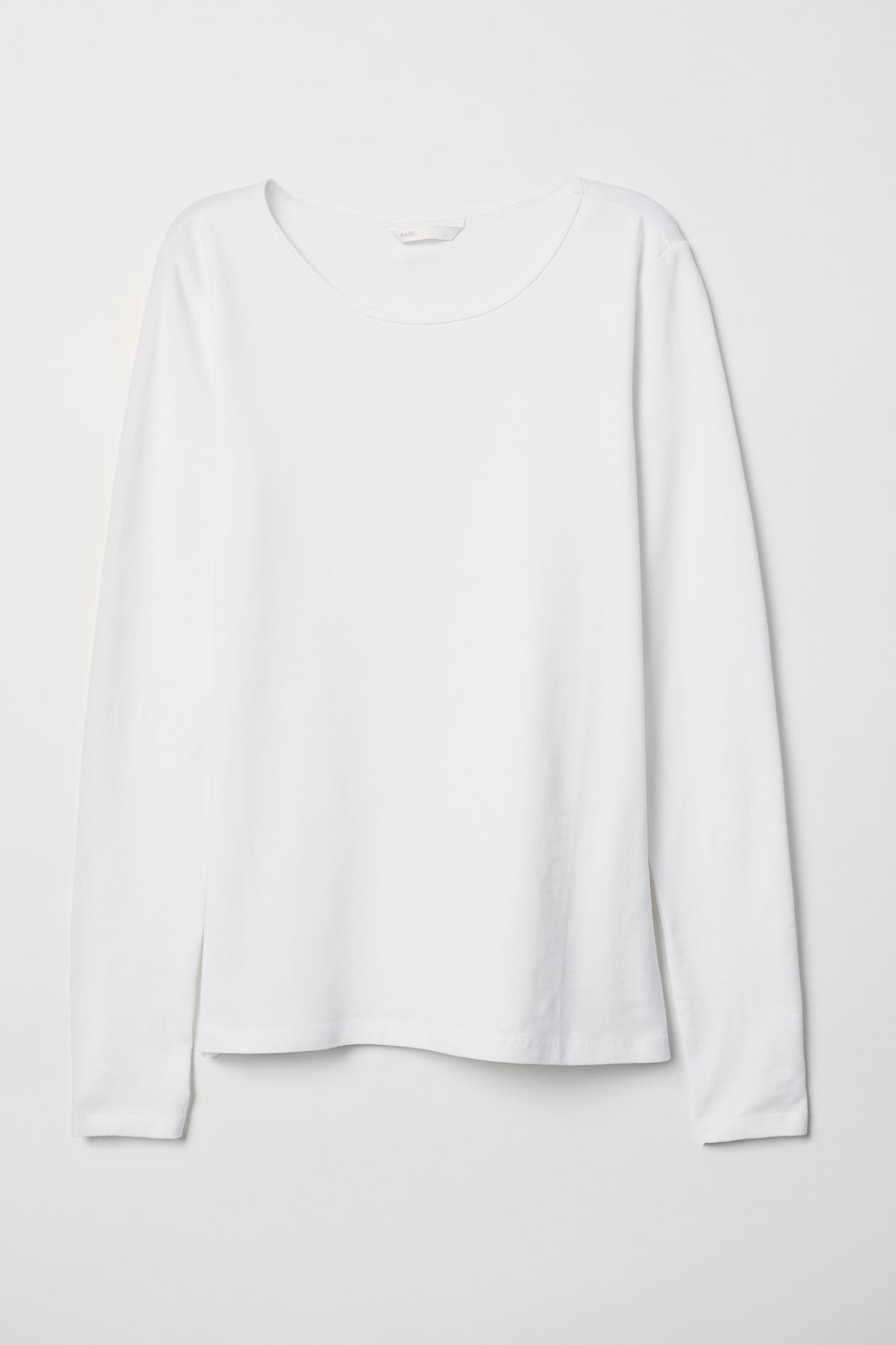 Long-sleeved Jersey Top - Long sleeve - White - Ladies | H&M US