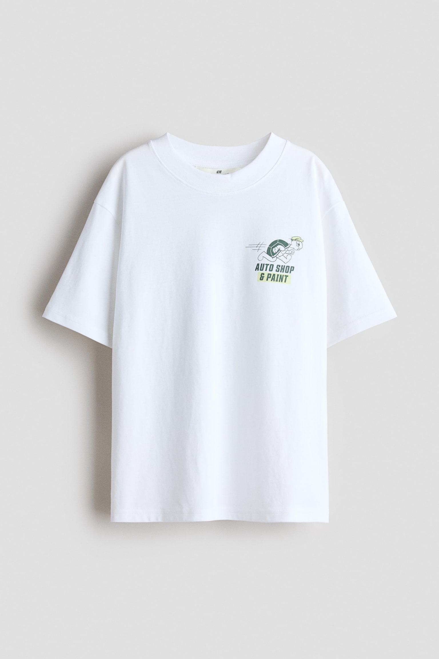 Loose-fit printed T-shirt - White/Turtles/Navy blue/Brooklyn