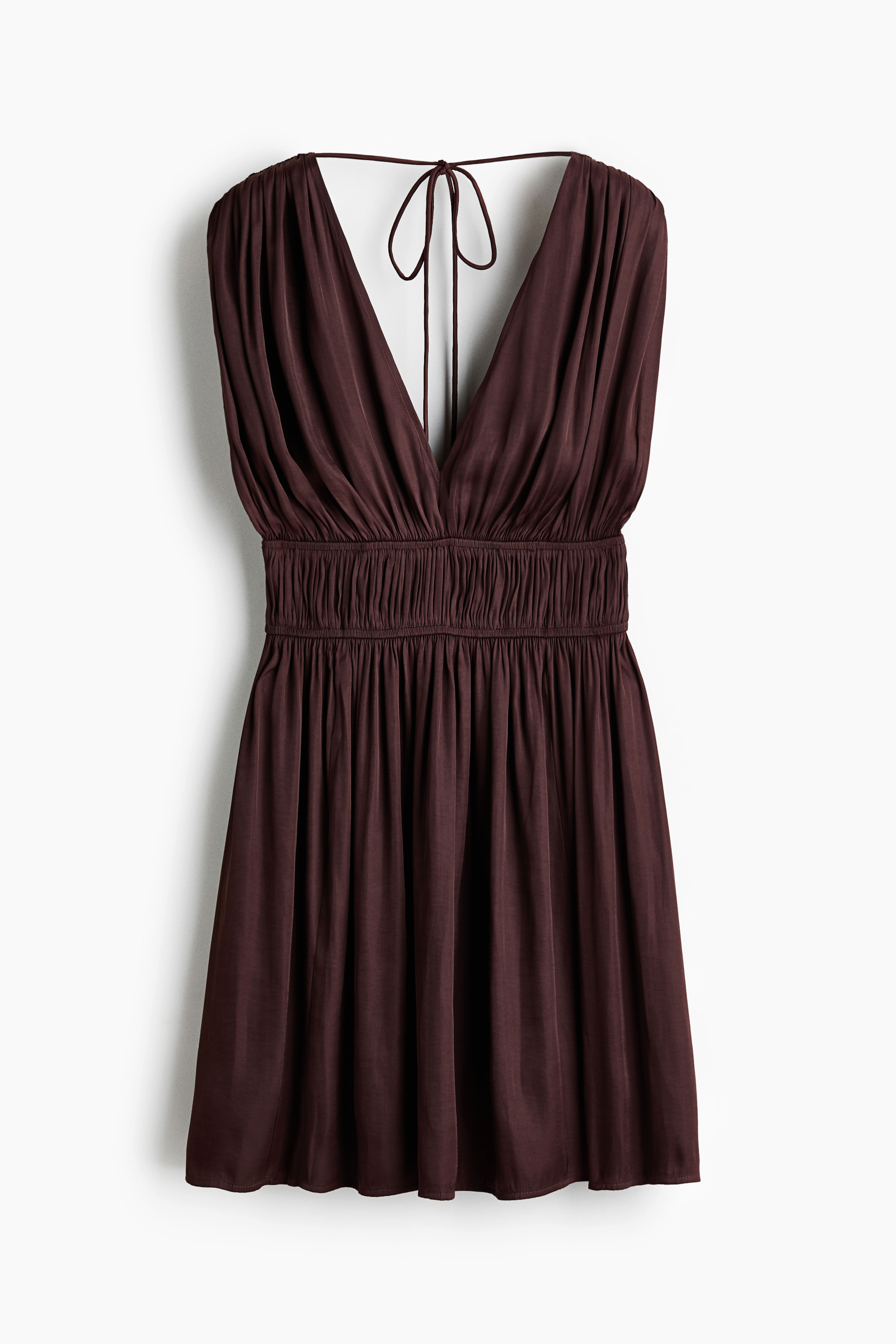 Draped Tie-Detail Dress