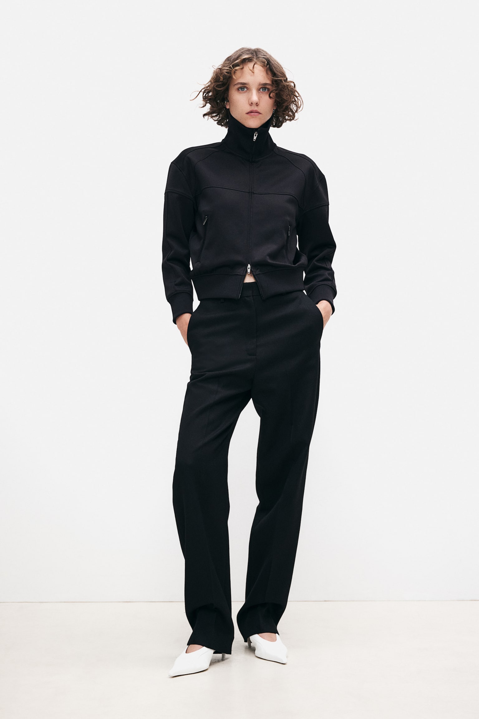 Tailored wool trousers  - Black - 1