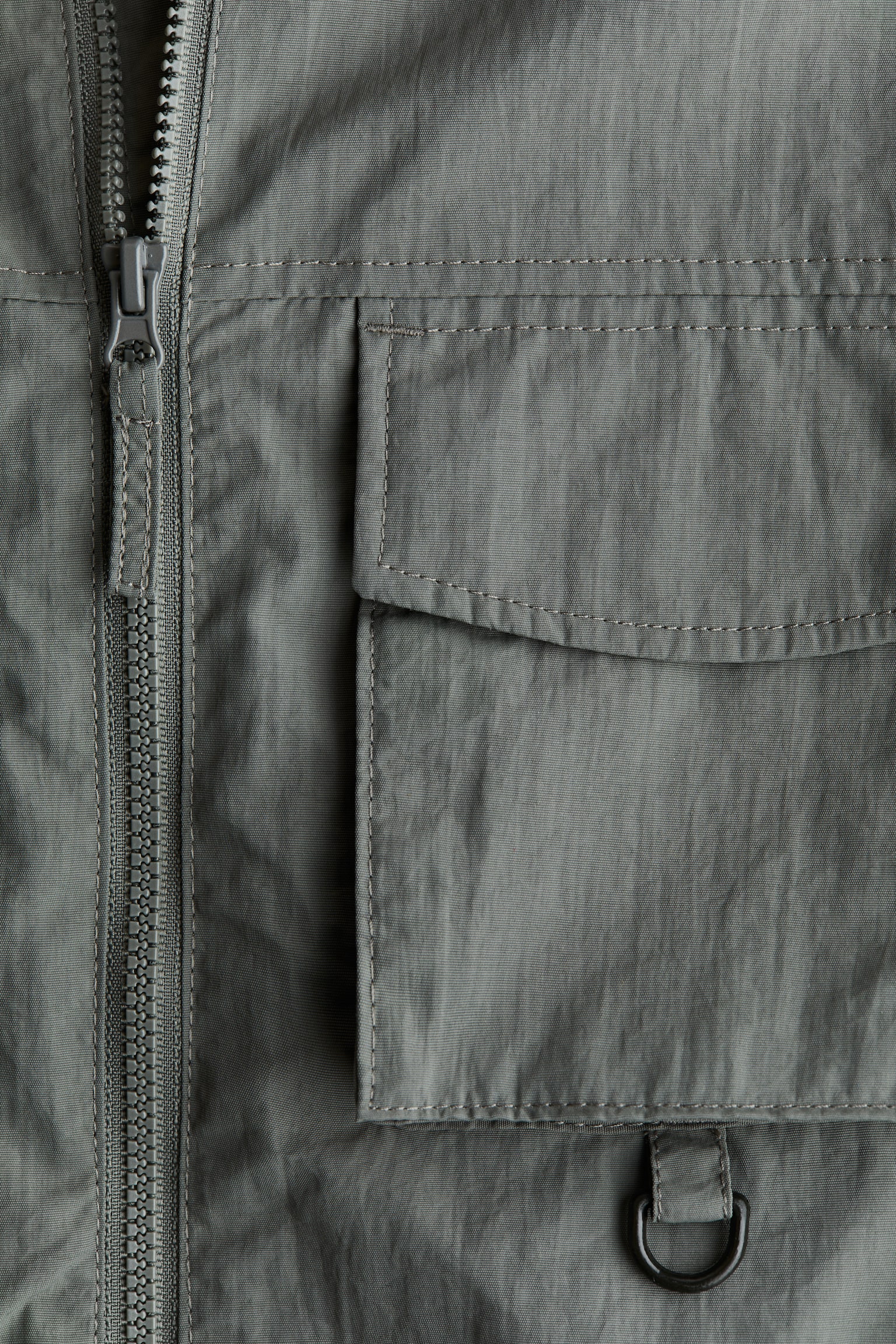 防潑水擋風外套 - 灰色/奶油色 - 5