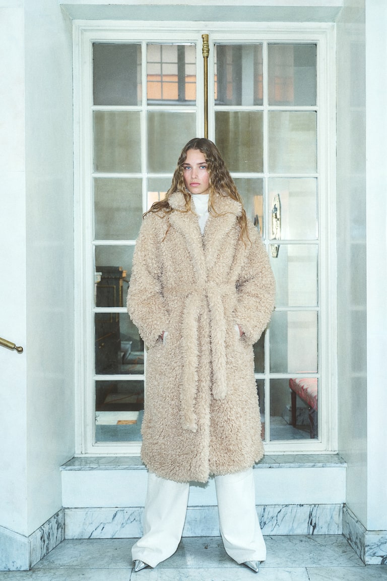 Fur Teddy Parka Damen Faux Fur Hundm Mantel Damen H&m Teddy - Main Image