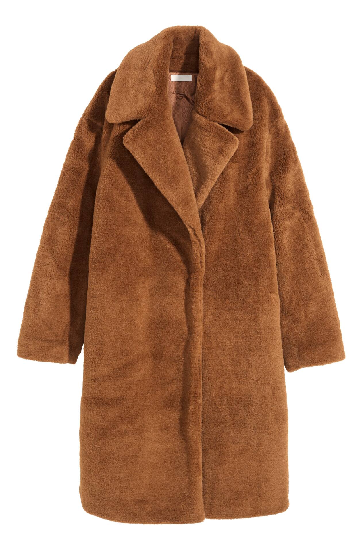 Mantel aus Fellimitat Braun Ladies H&M DE