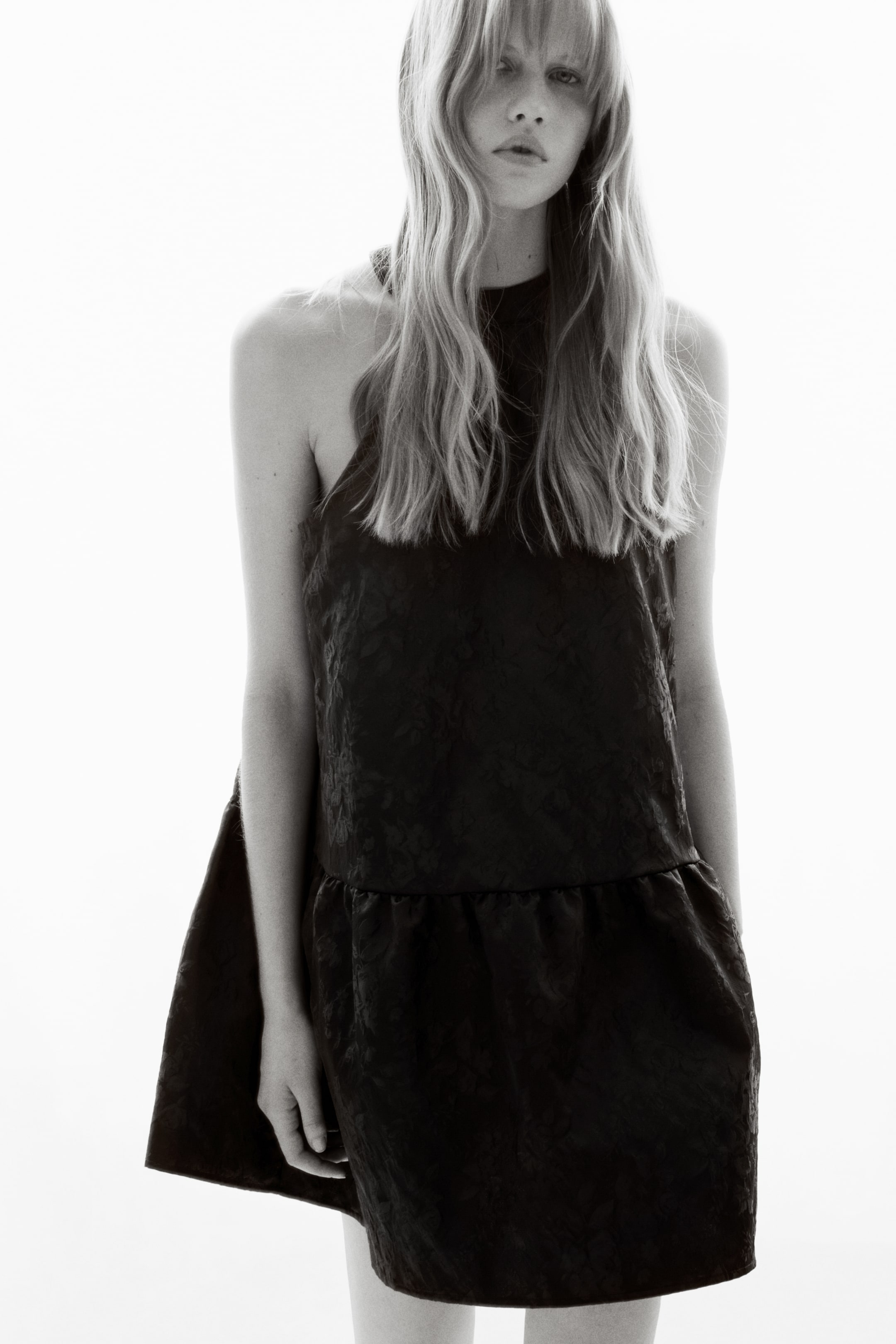 View larger image: Jacquard-Weave Dress - Black - Ladies | H&M US 1