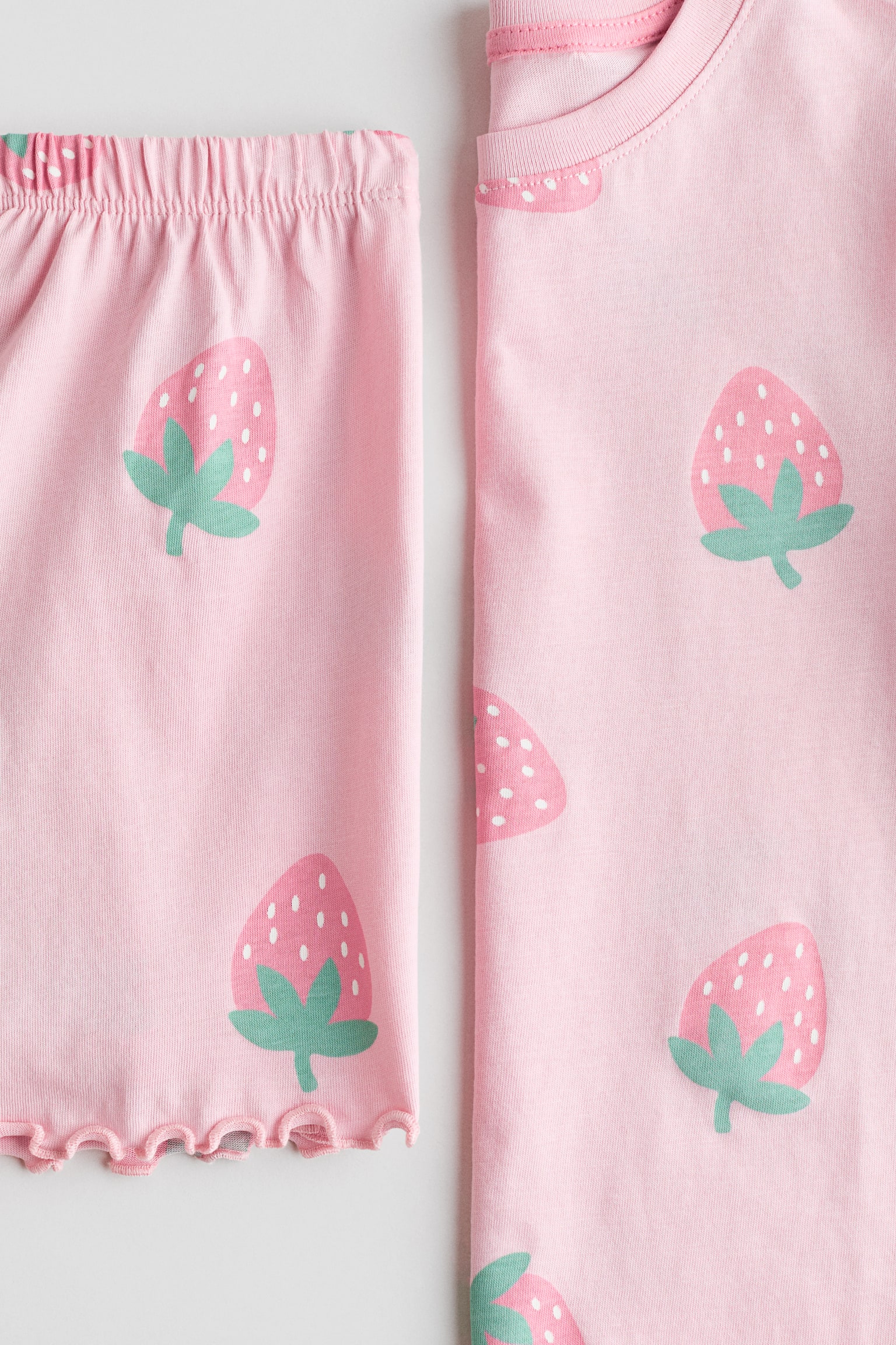 Cotton pyjamas - Light pink/Strawberries/White/Lemons/White/Pink hearts/Light purple/Unicorns/White/Unicorns/White/Bows - 2