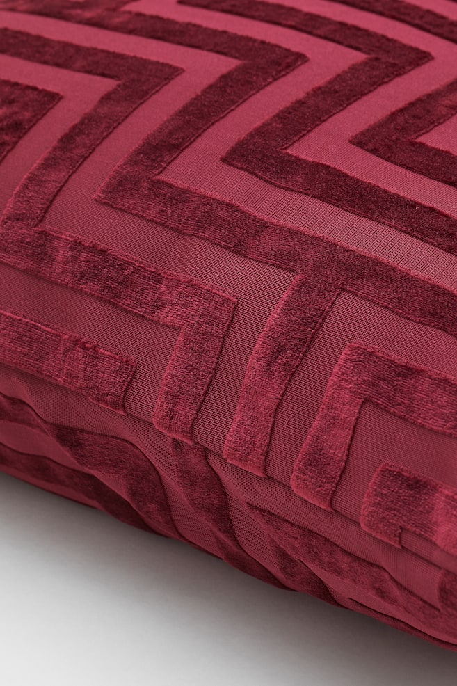 Velvet cushion cover - Dark red/Patterned/Light beige/Patterned/Anthracite grey/Patterned/Brown/Patterned/dc/dc - 2