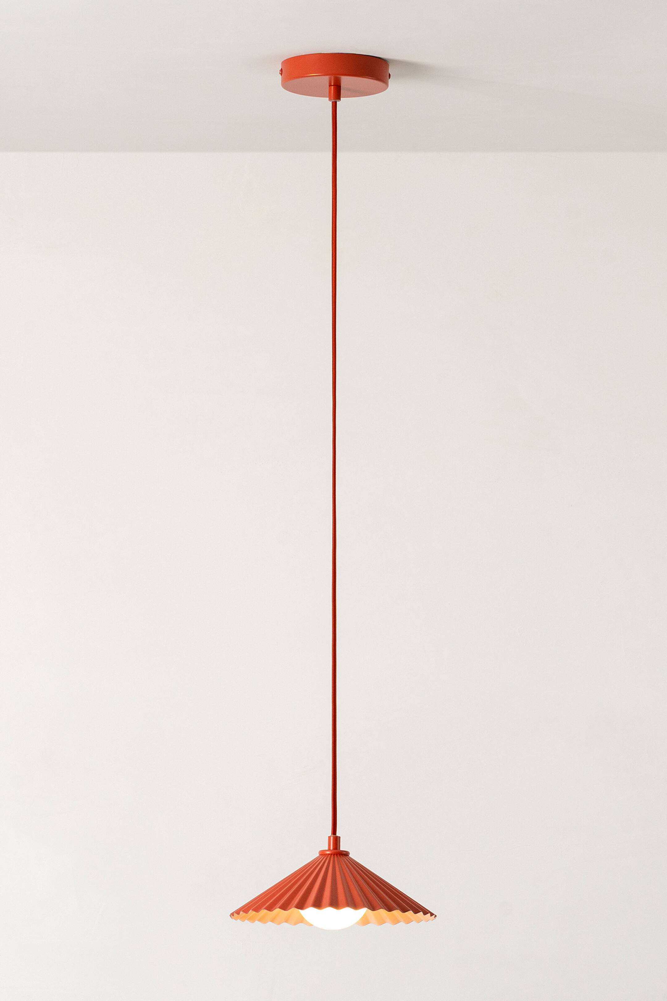 View larger image: The Small Pleat Pendant Ceiling Light - Orange / Pink - houseof - Home All | H&M GB 1