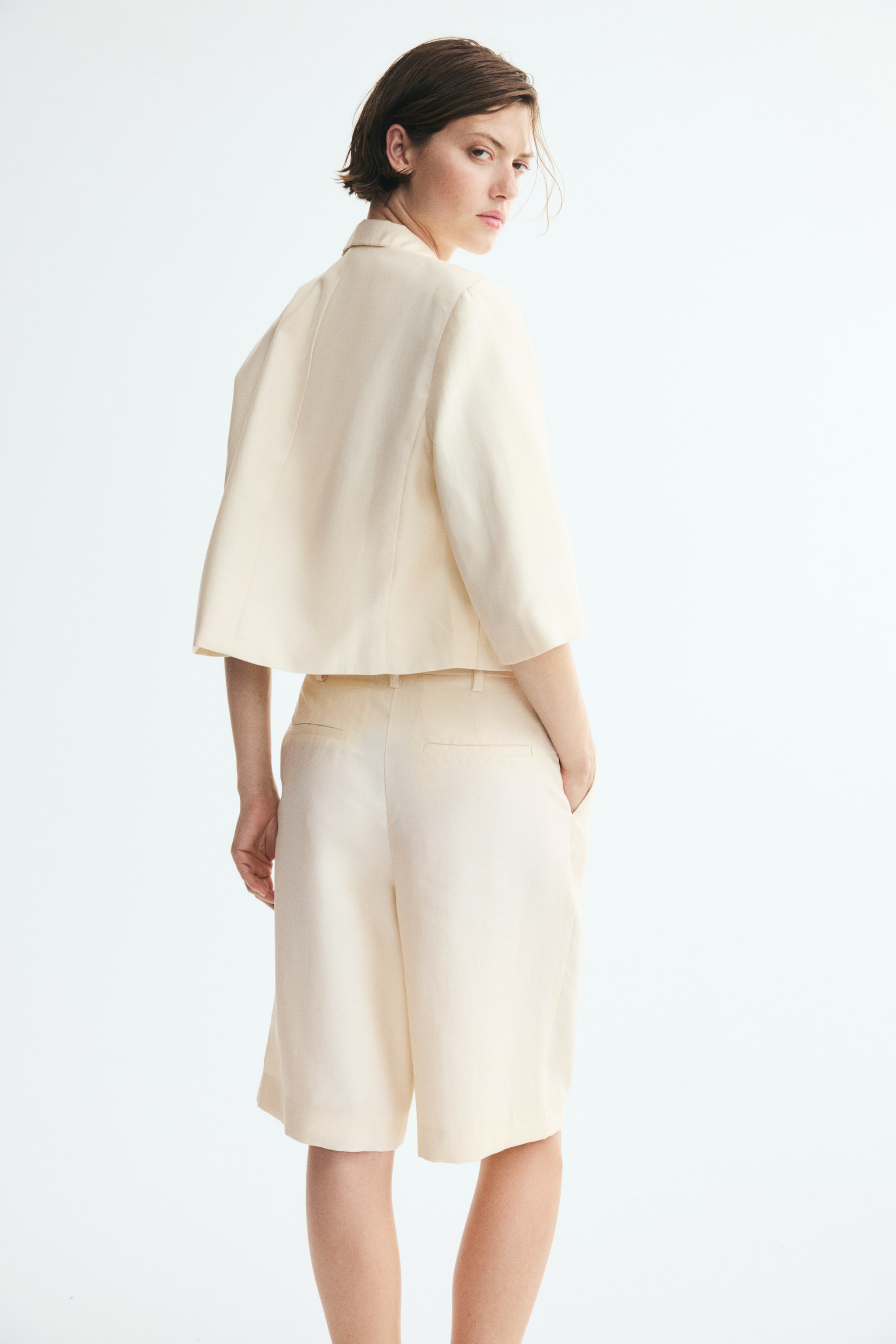 Lyocell-Blend Bermuda Shorts