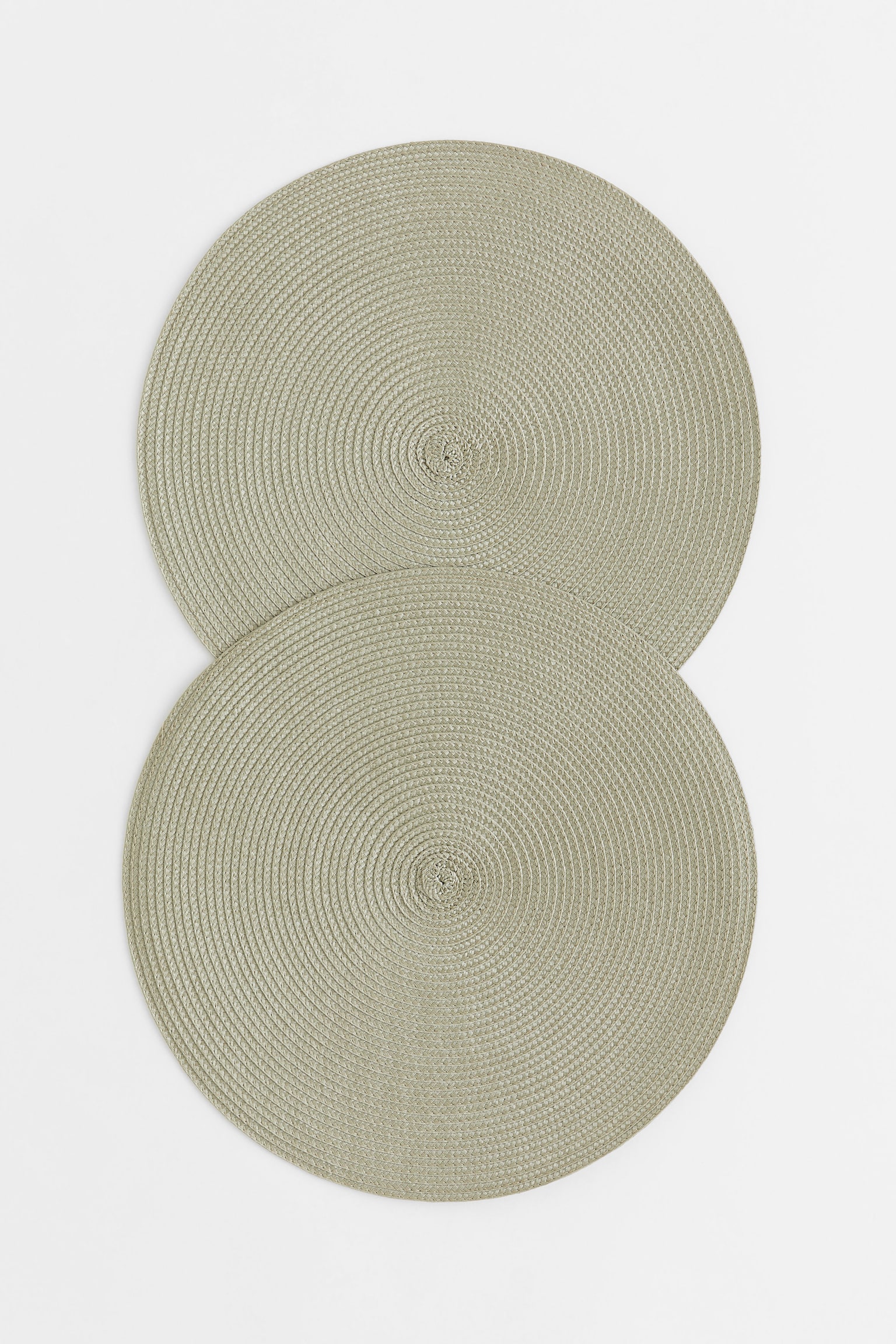 2-pack round table mats - Light khaki green - 1