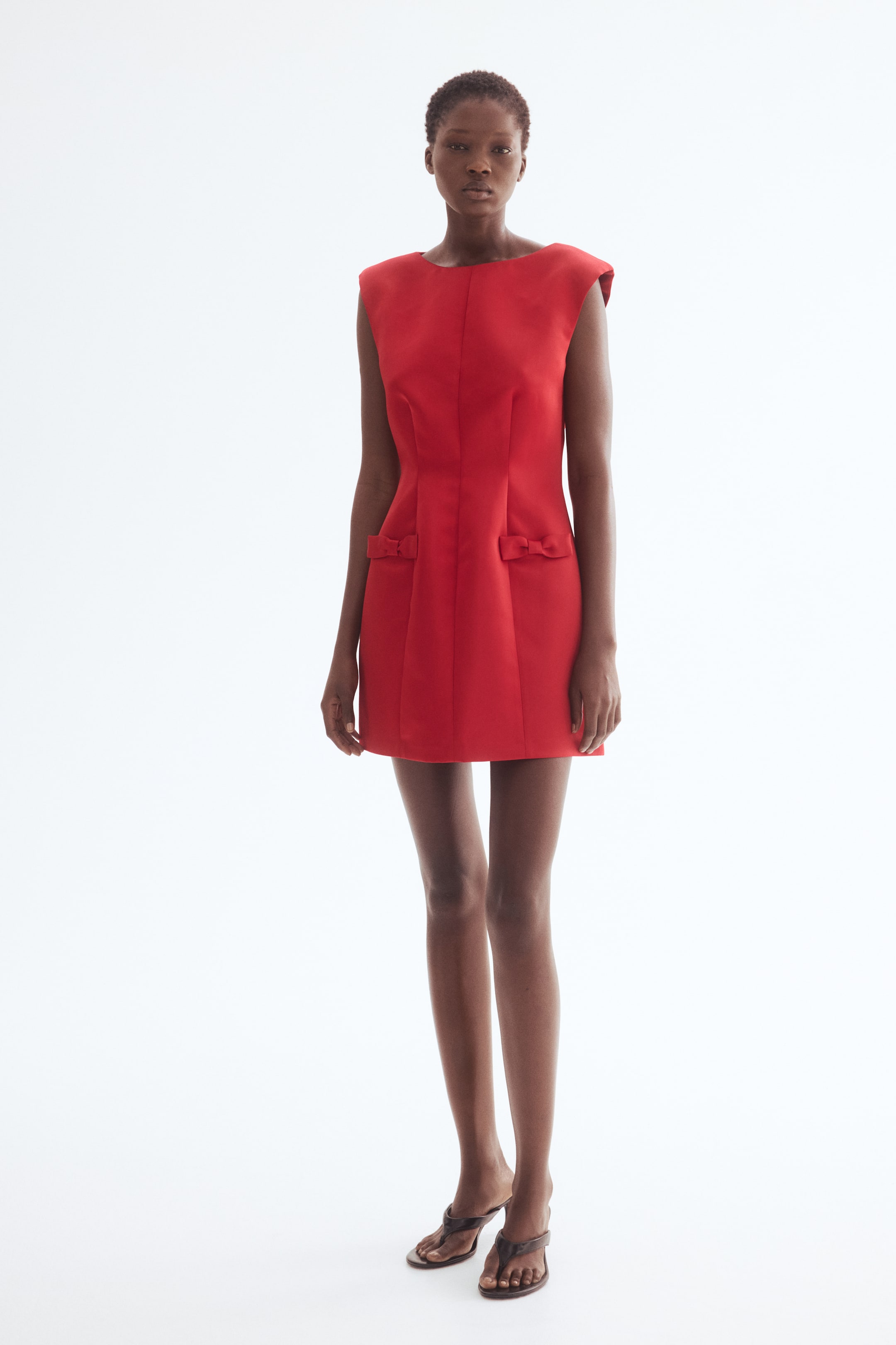 View larger image: Bow-detail dress - Red - Ladies | H&M SG 2