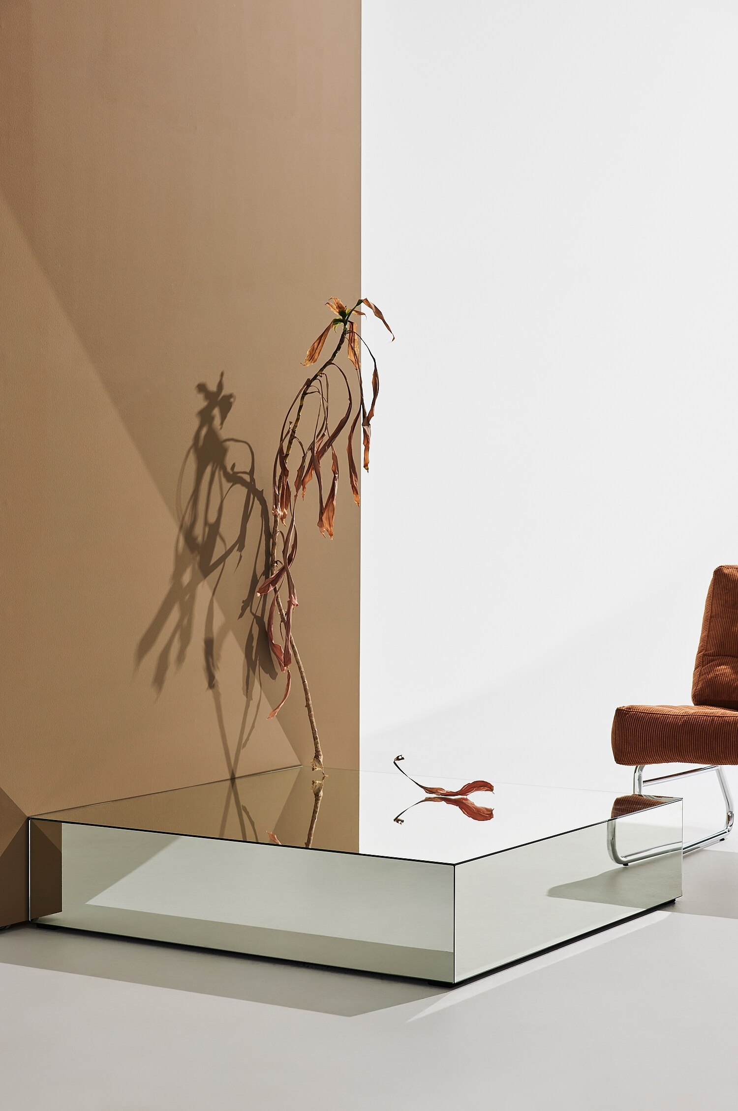 Table De Salon En Verre Miroir Ponti - Verre Miroir