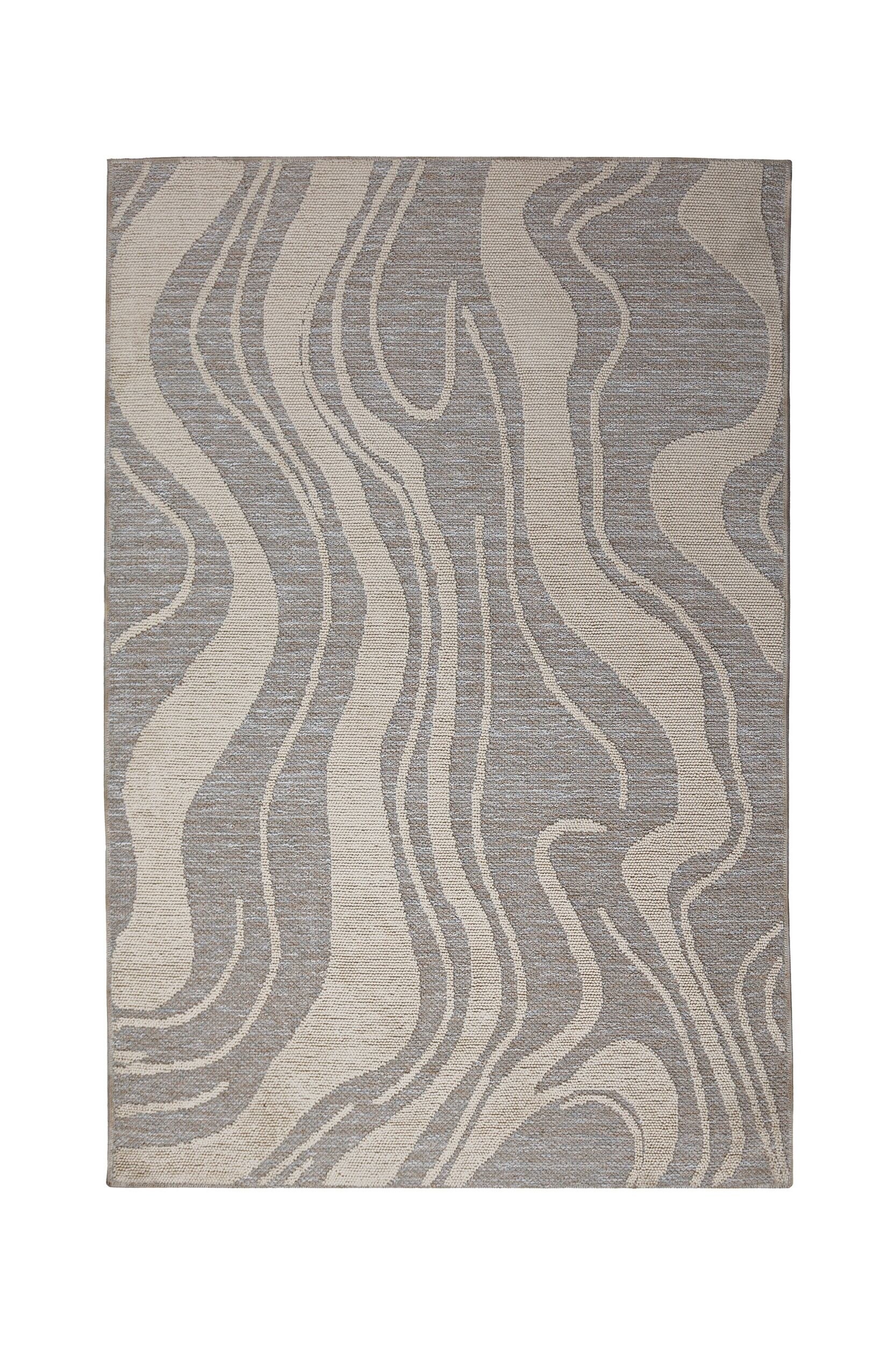 Flair Rugs - Calder Waschbarer Recycelter Abstrakter Teppich - Grau - size: 200x300