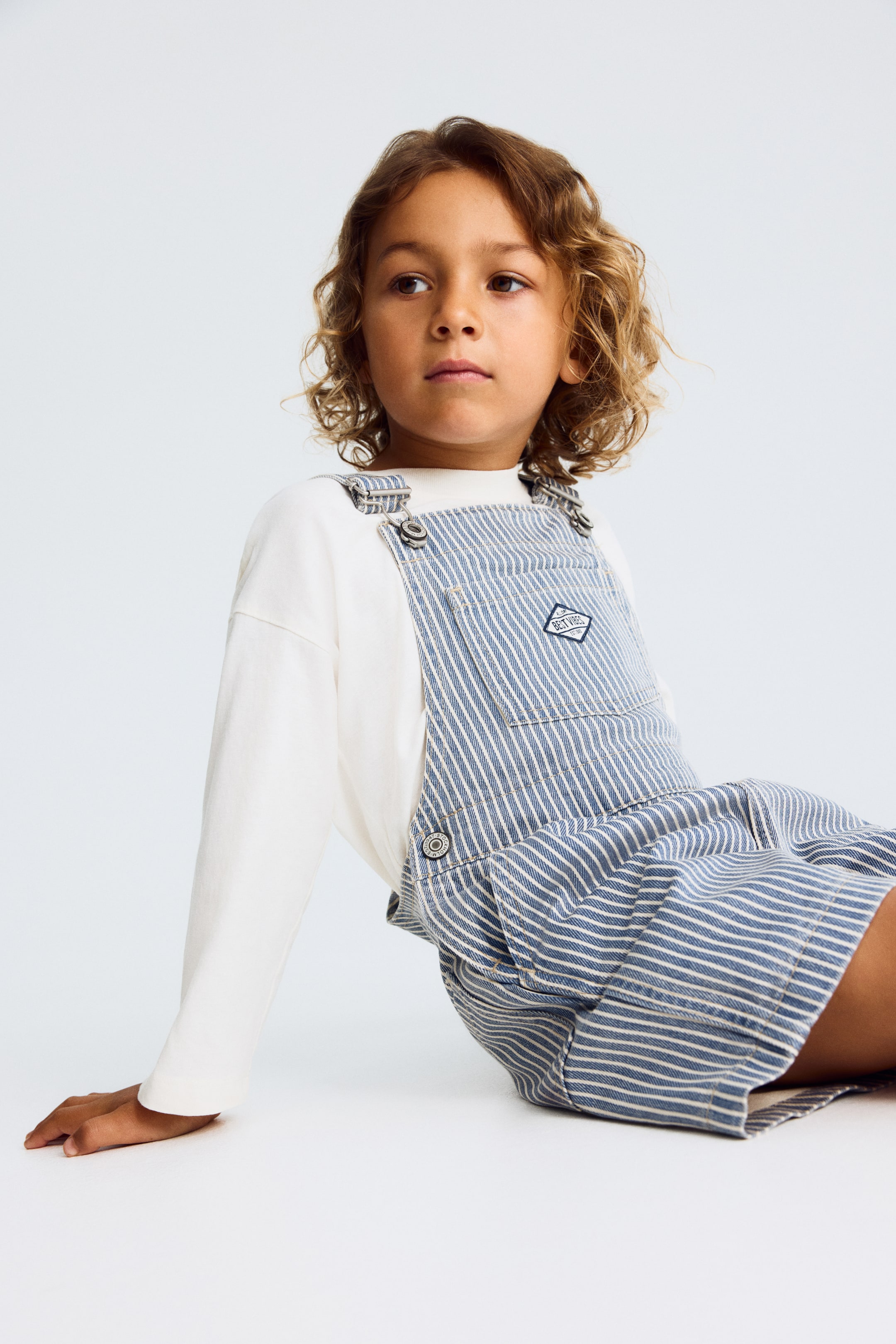 Cotton Denim Overall Shorts