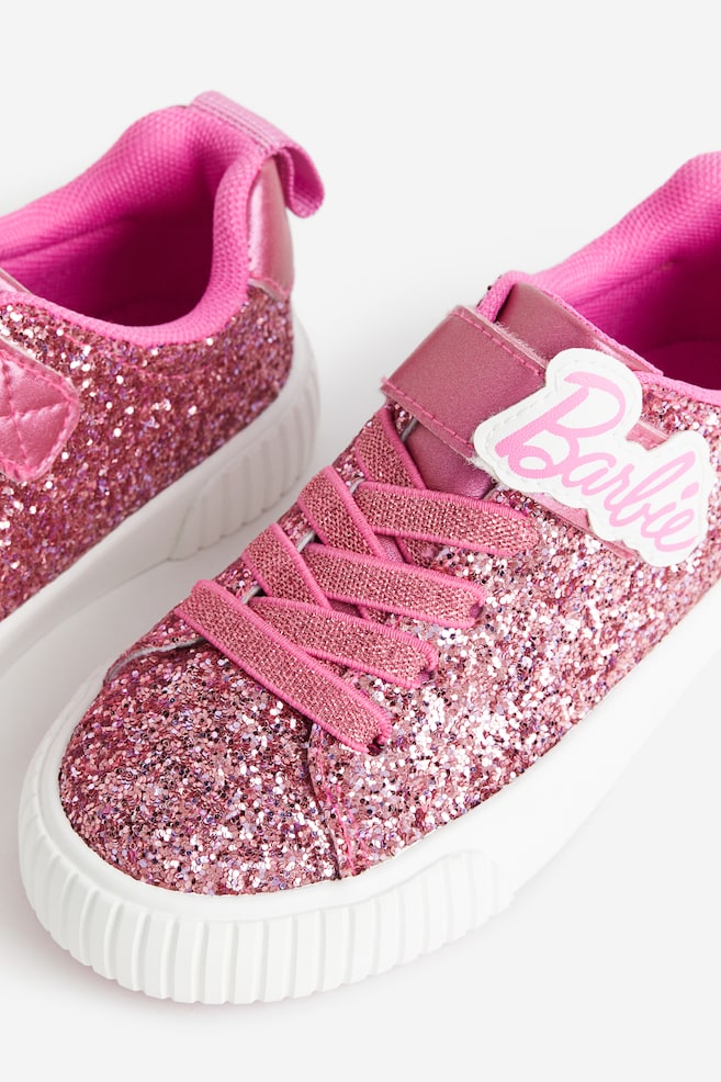 Glittriga sneakers - Rosa/Barbie - 4