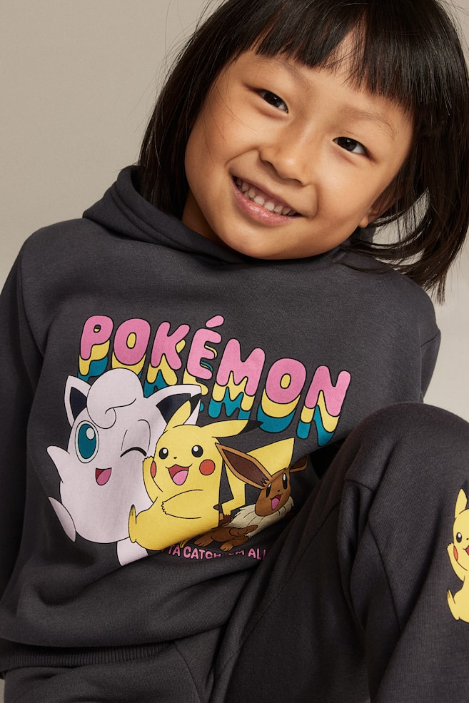 2-piece printed sweatshirt set - Dark grey/Pokémon/Pink/Minnie Mouse/Pink/Barbie - 3