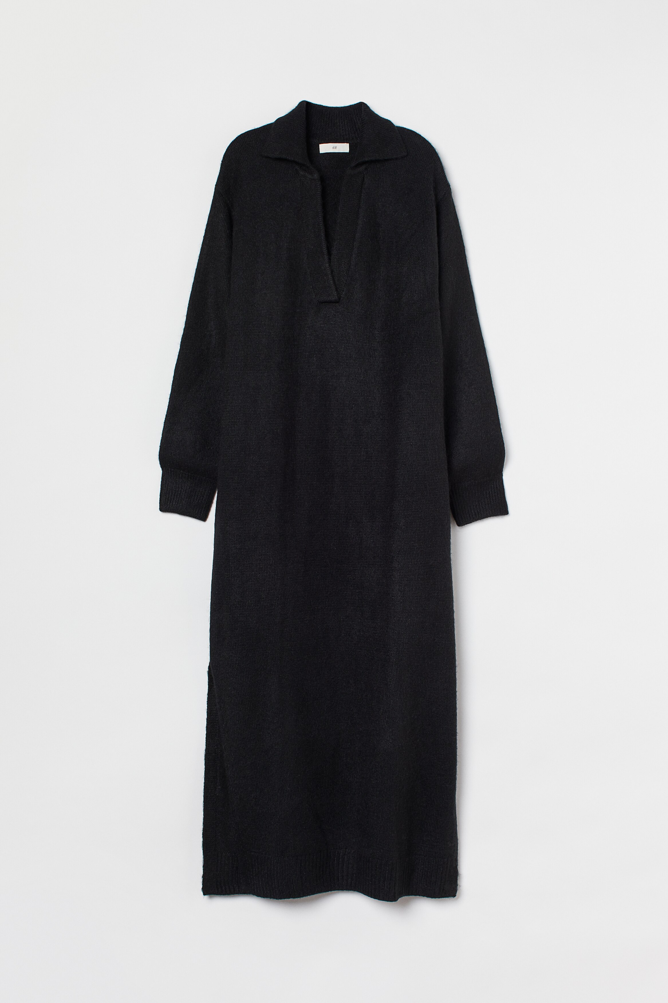 black knit dress h&m