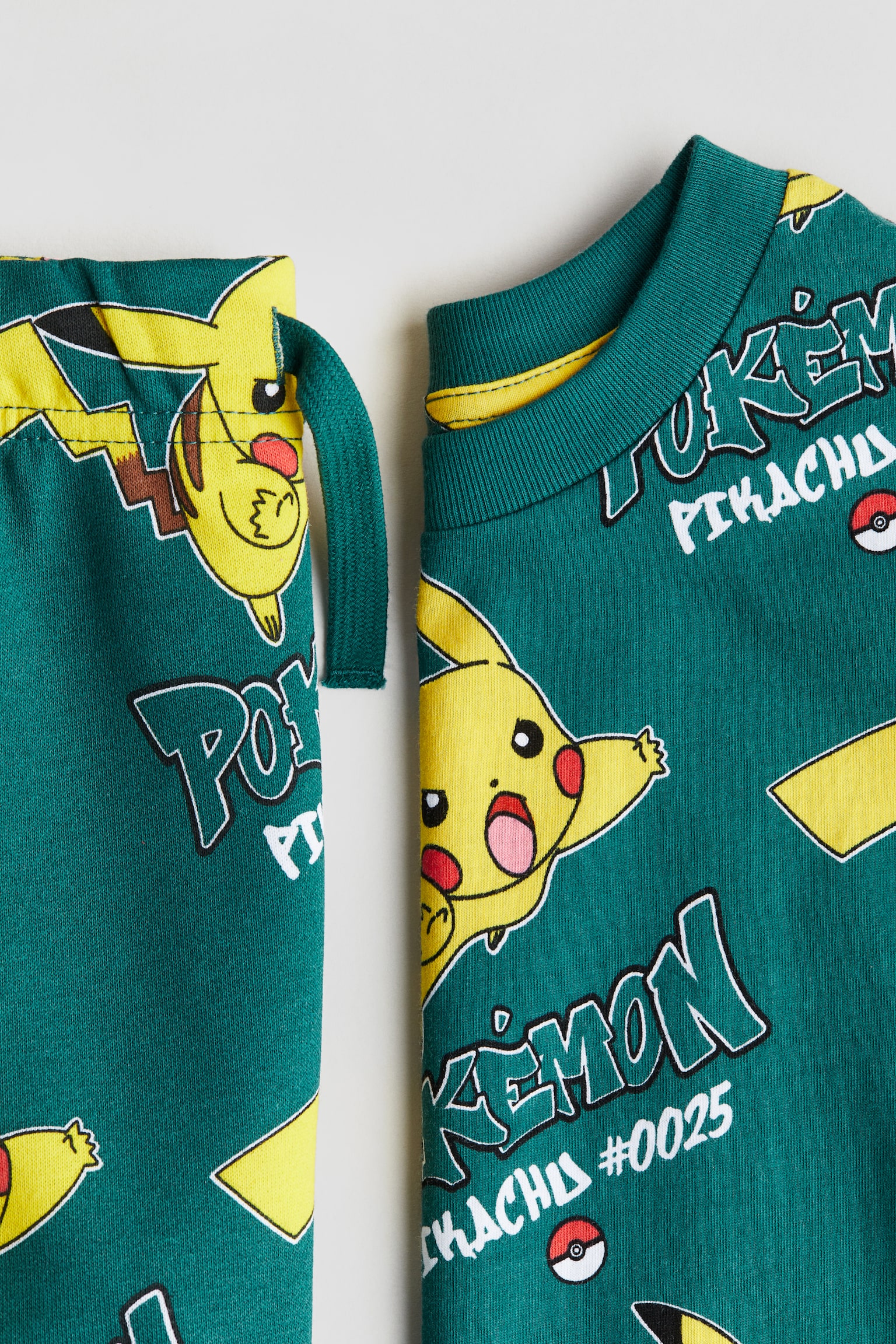 2-piece printed set - Green/Pikachu/Yellow/Marvel Comics/White/LEGO/Brown/Tom and Jerry/Red/Spider-Man - 2