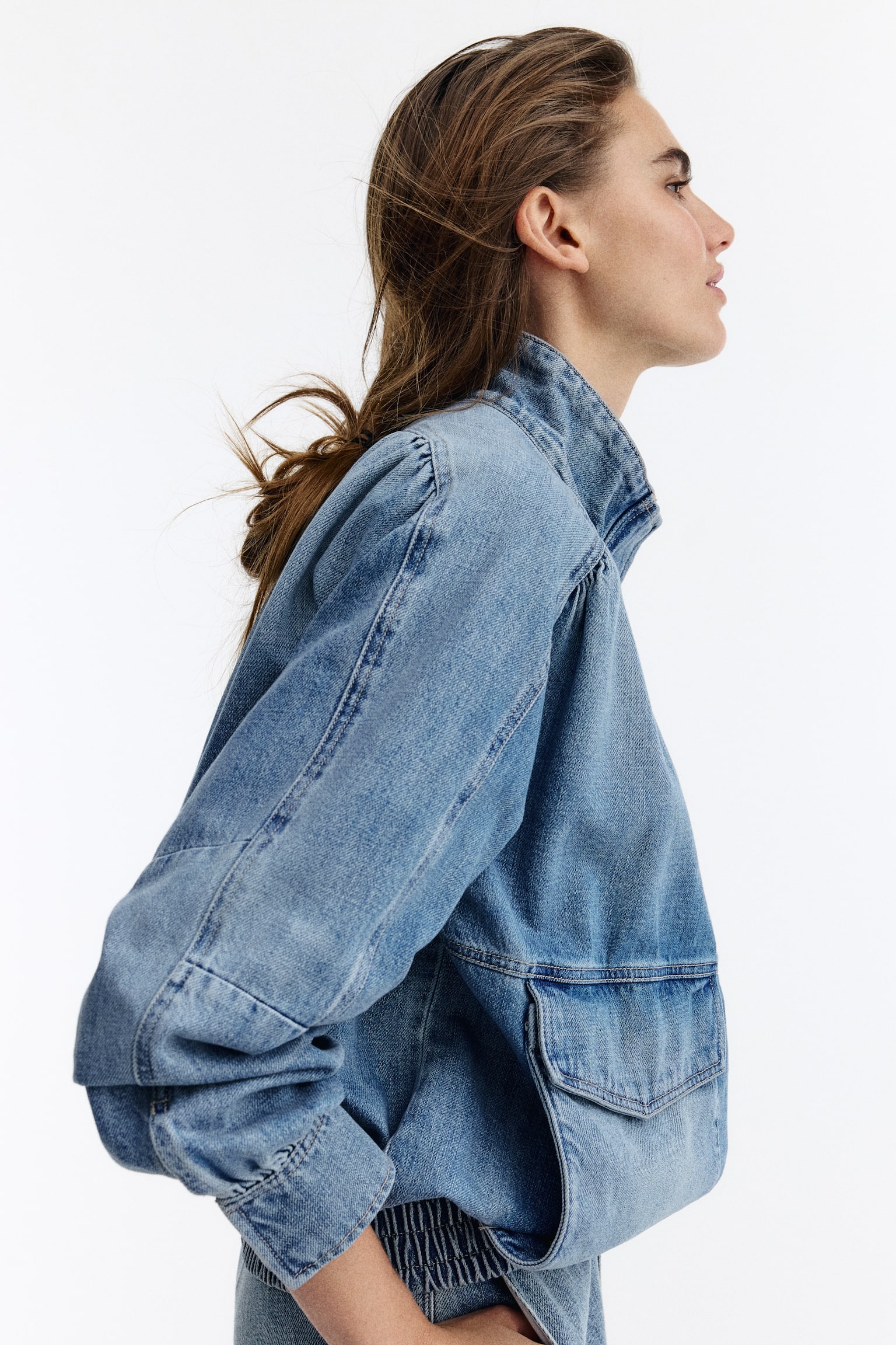 Oversized denim jacket - Denim blue - 1