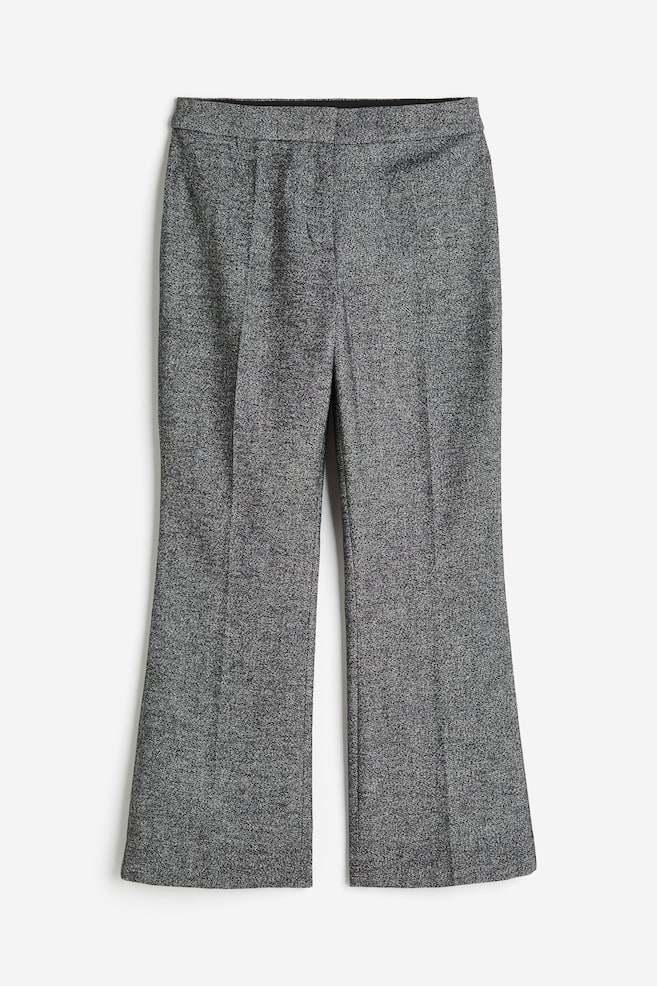 High-waisted tailored trousers - Grey marl - 2